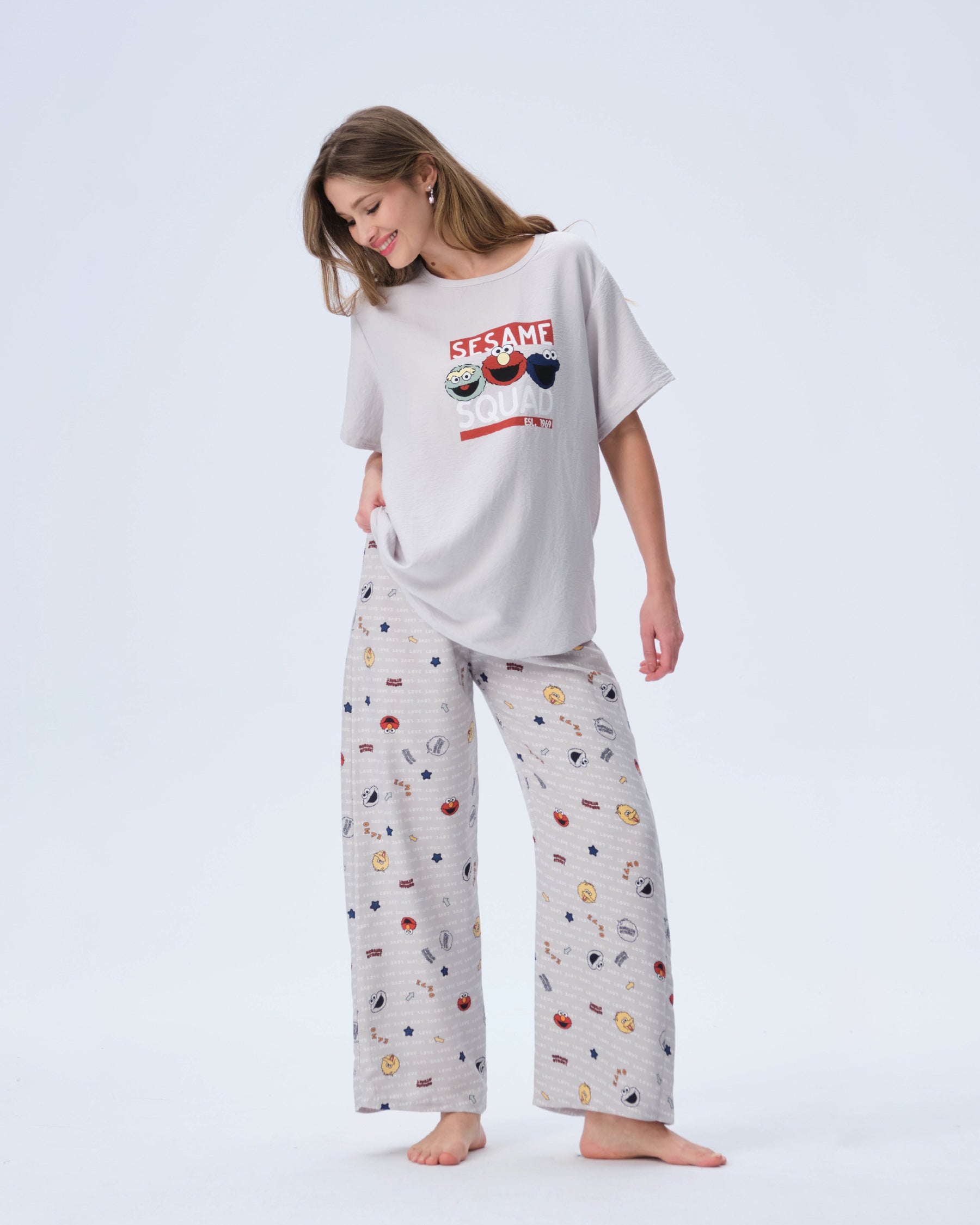 بيجامة نسائية - قطعتين (M-2XL)