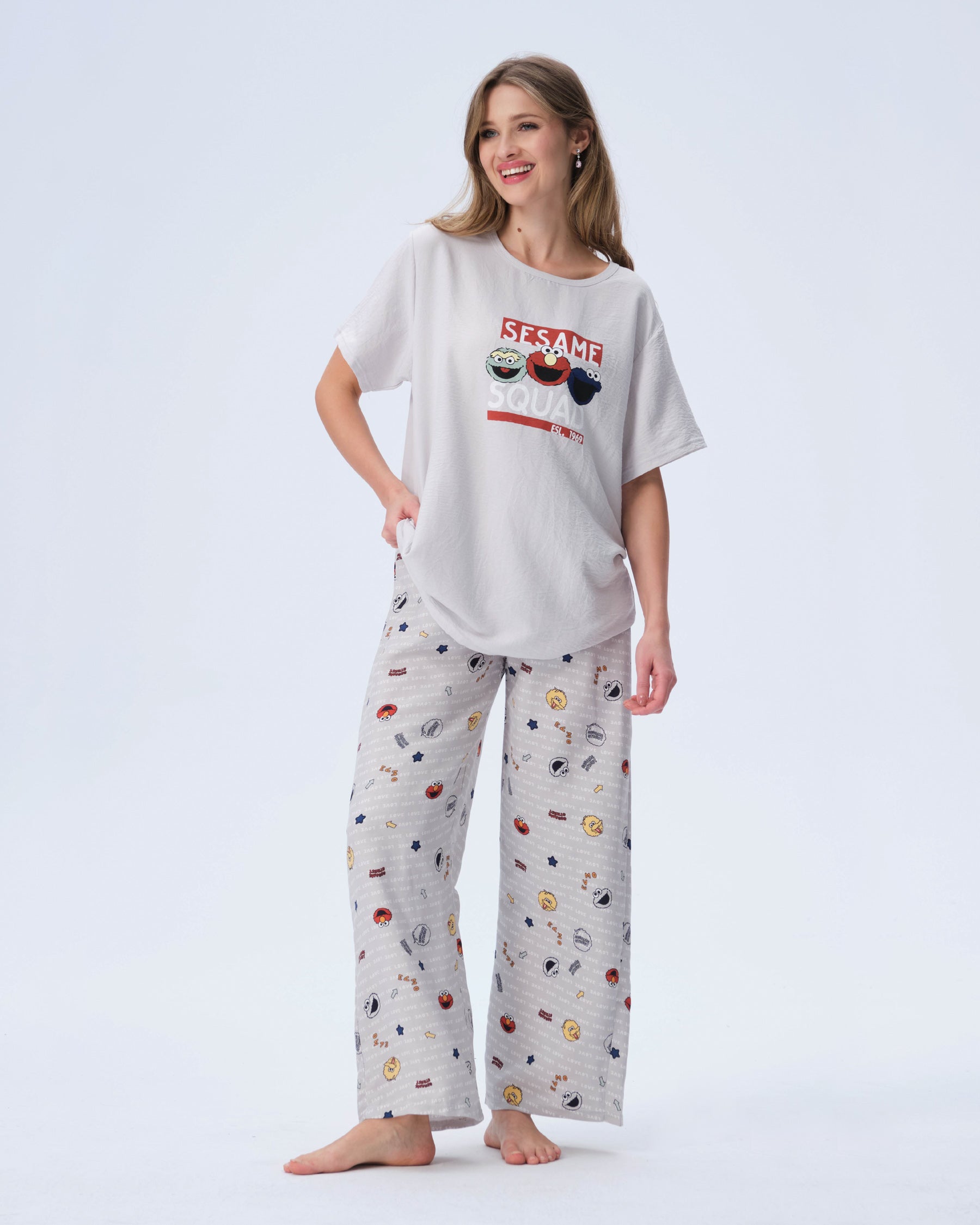 بيجامة نسائية - قطعتين (M-2XL)