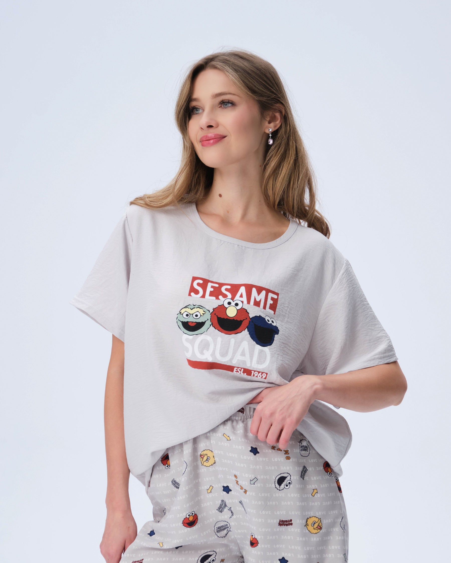 بيجامة نسائية - قطعتين (M-2XL)