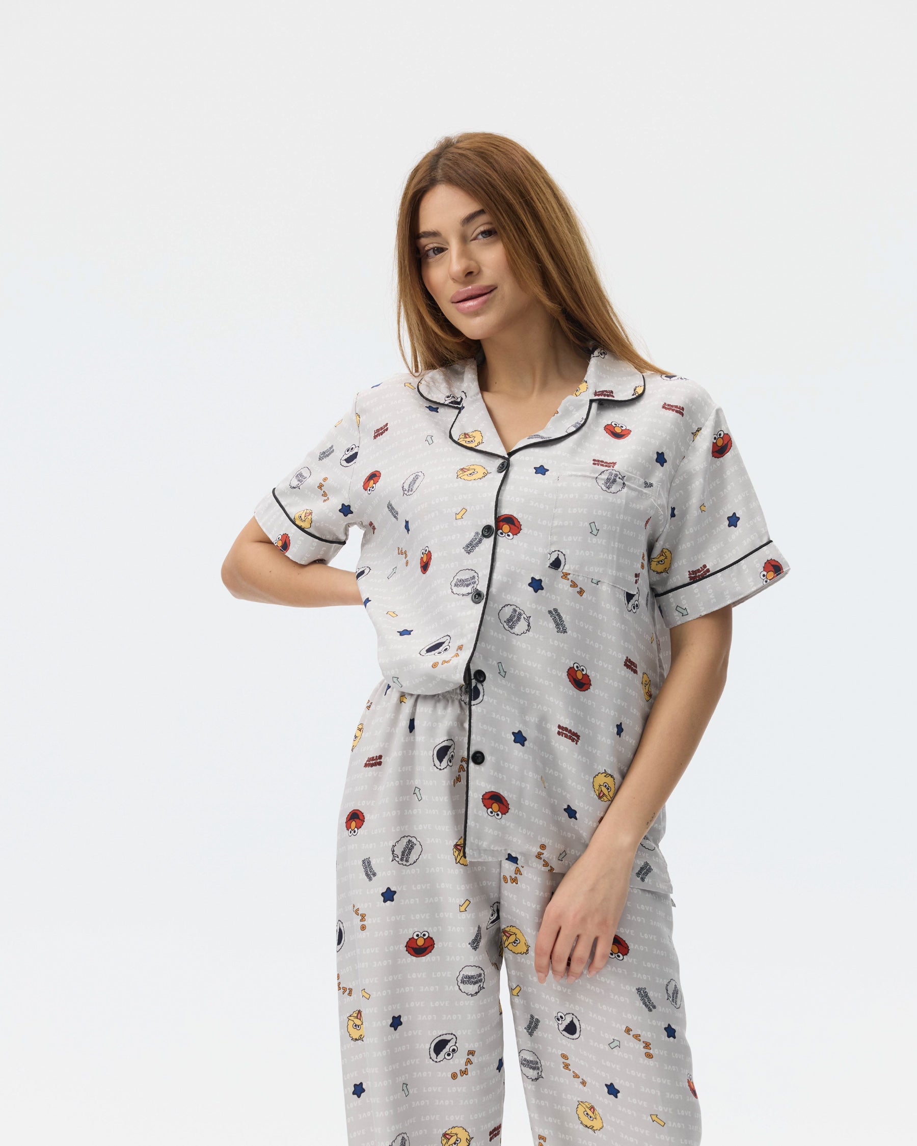 بيجامة نسائية - قطعتين (3XL-6XL)