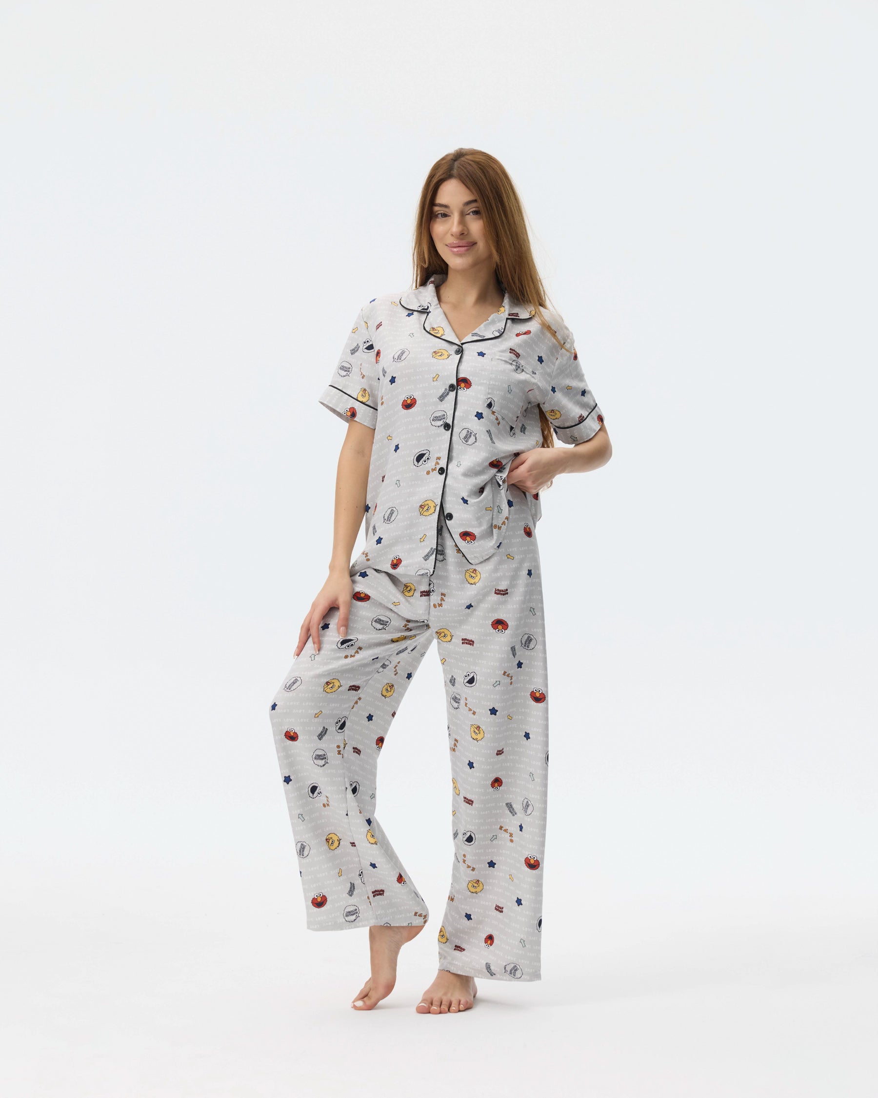 بيجامة نسائية - قطعتين (3XL-6XL)