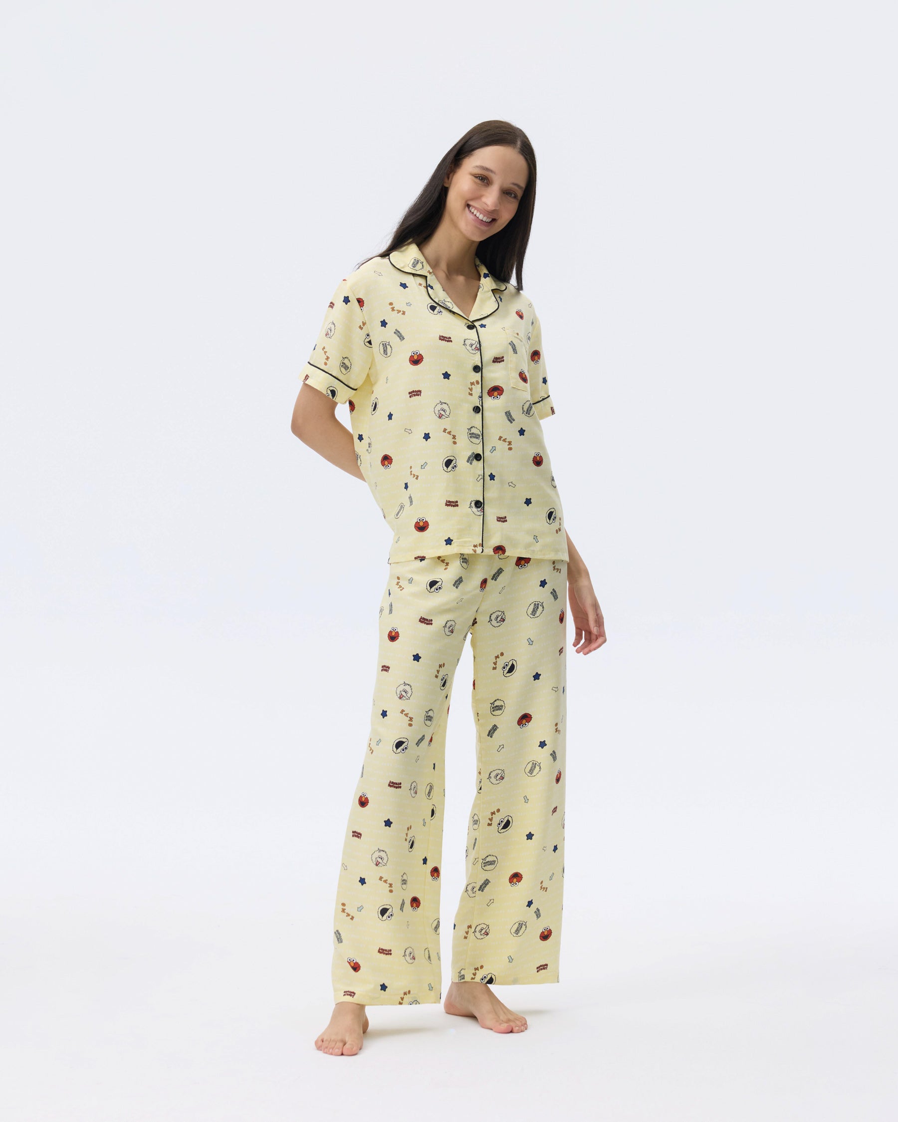 بيجامة نسائية - قطعتين (M-2XL)