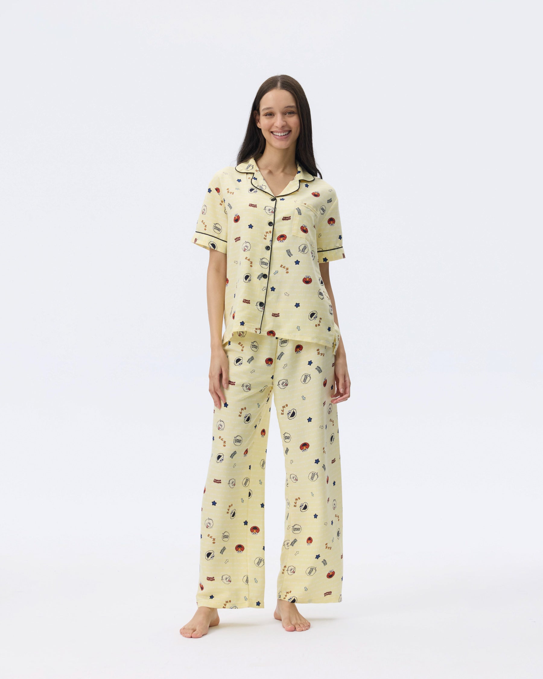 بيجامة نسائية - قطعتين (M-2XL)