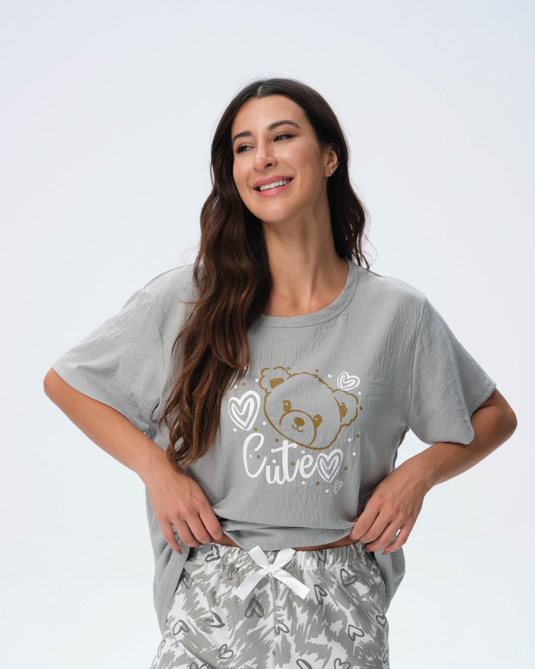 بيجامة نسائية - قطعتين (M-2XL)