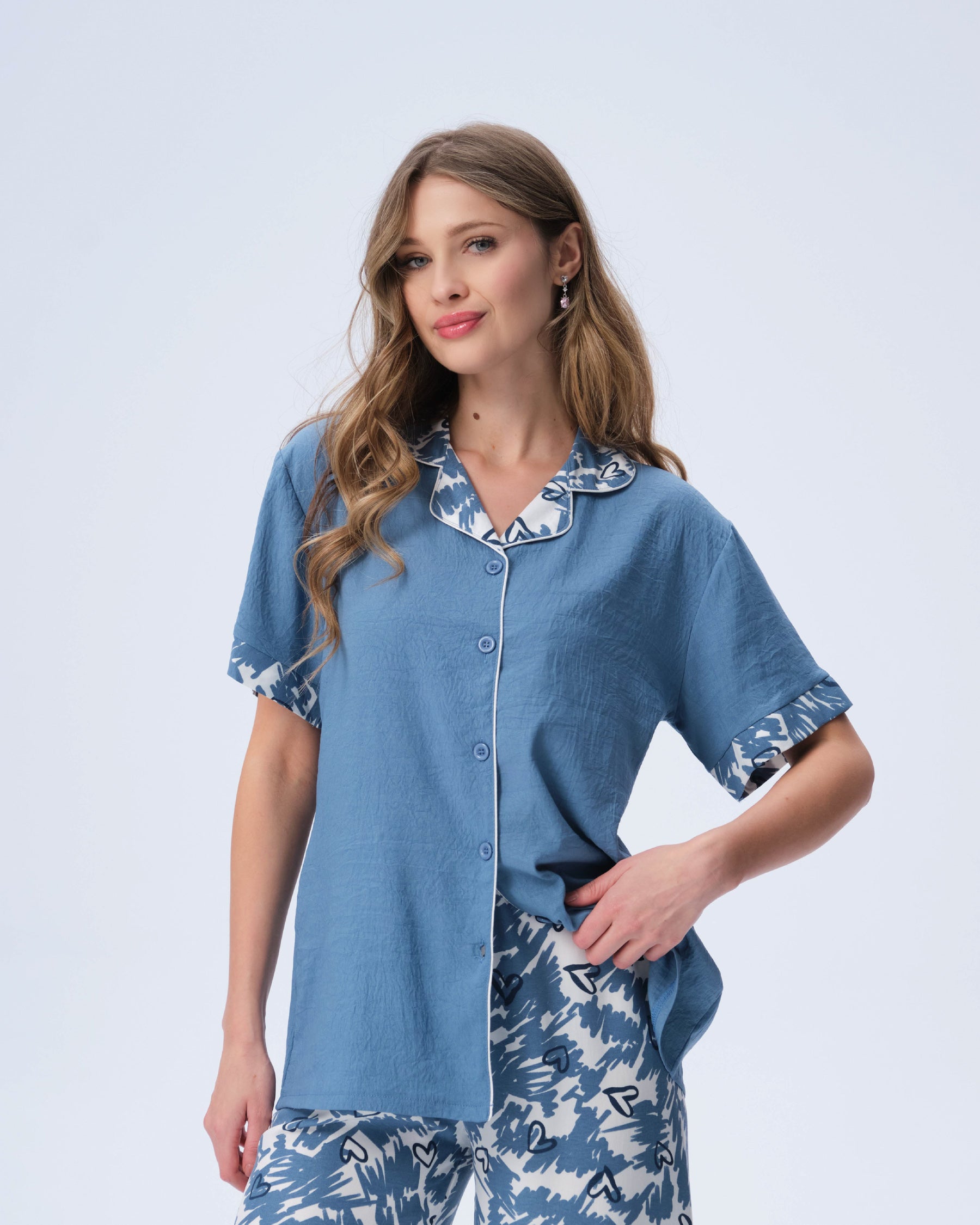 بيجامة نسائية - قطعتين (3XL-6XL)