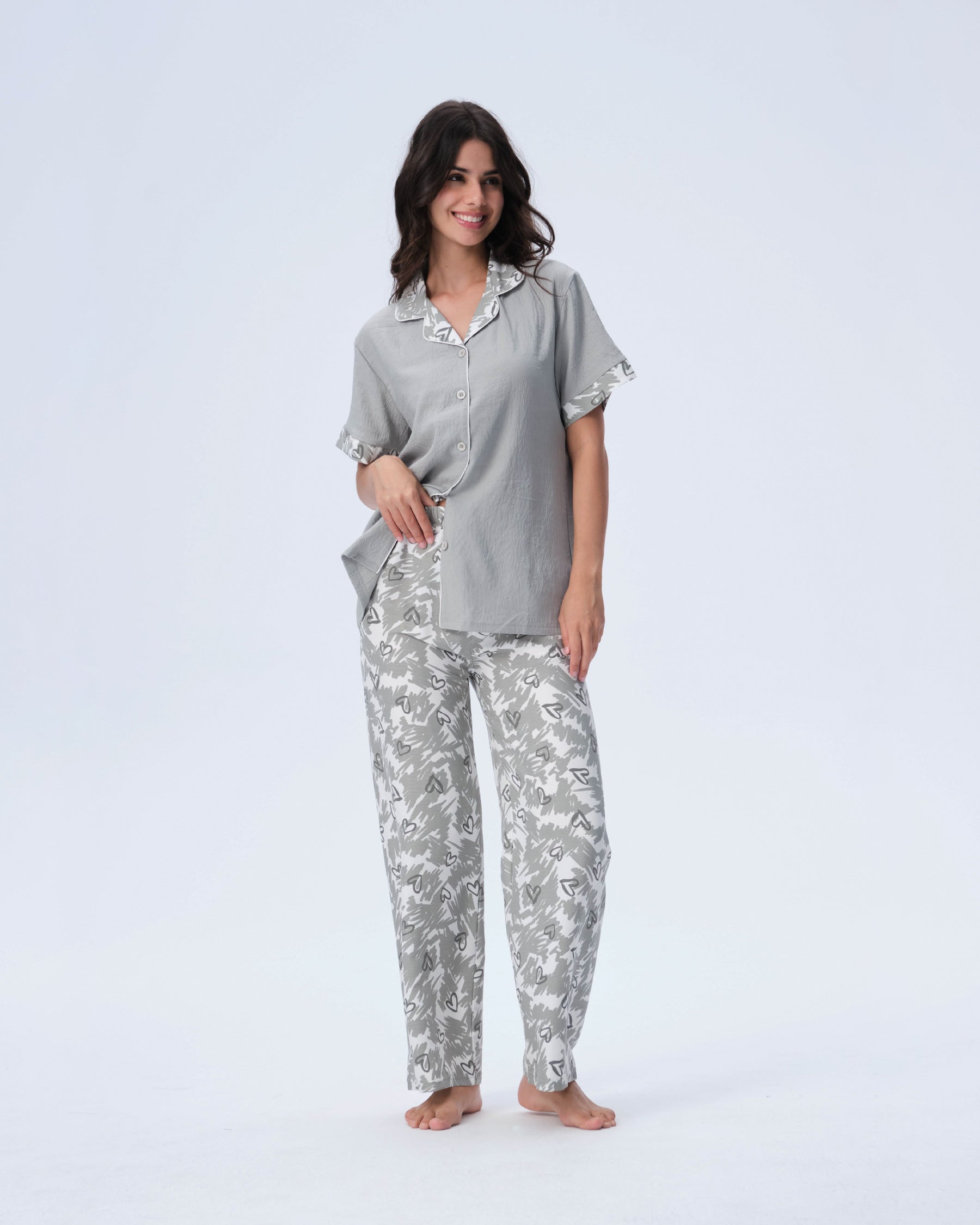 بيجامة نسائية - قطعتين (3XL-6XL)