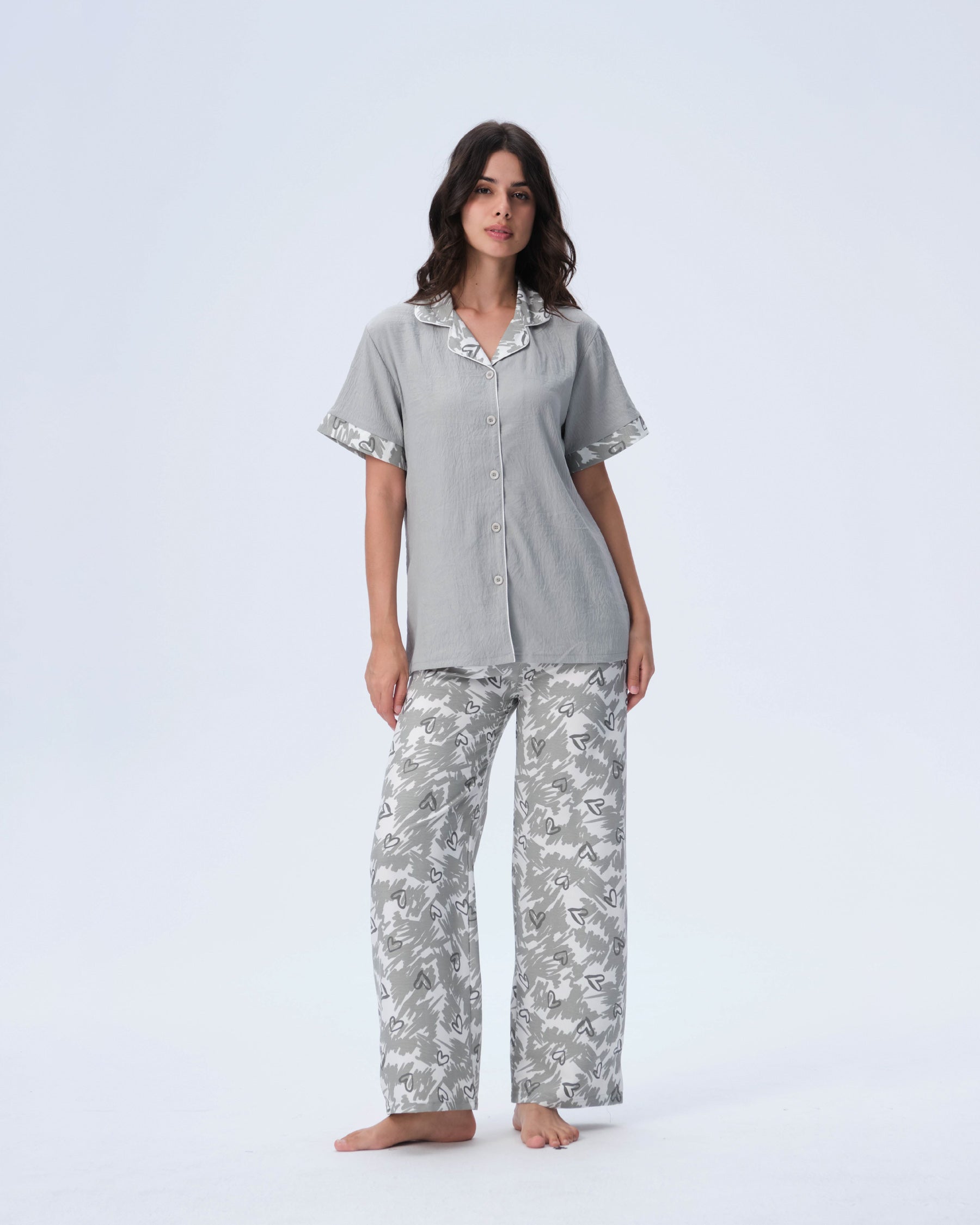 بيجامة نسائية - قطعتين (3XL-6XL)