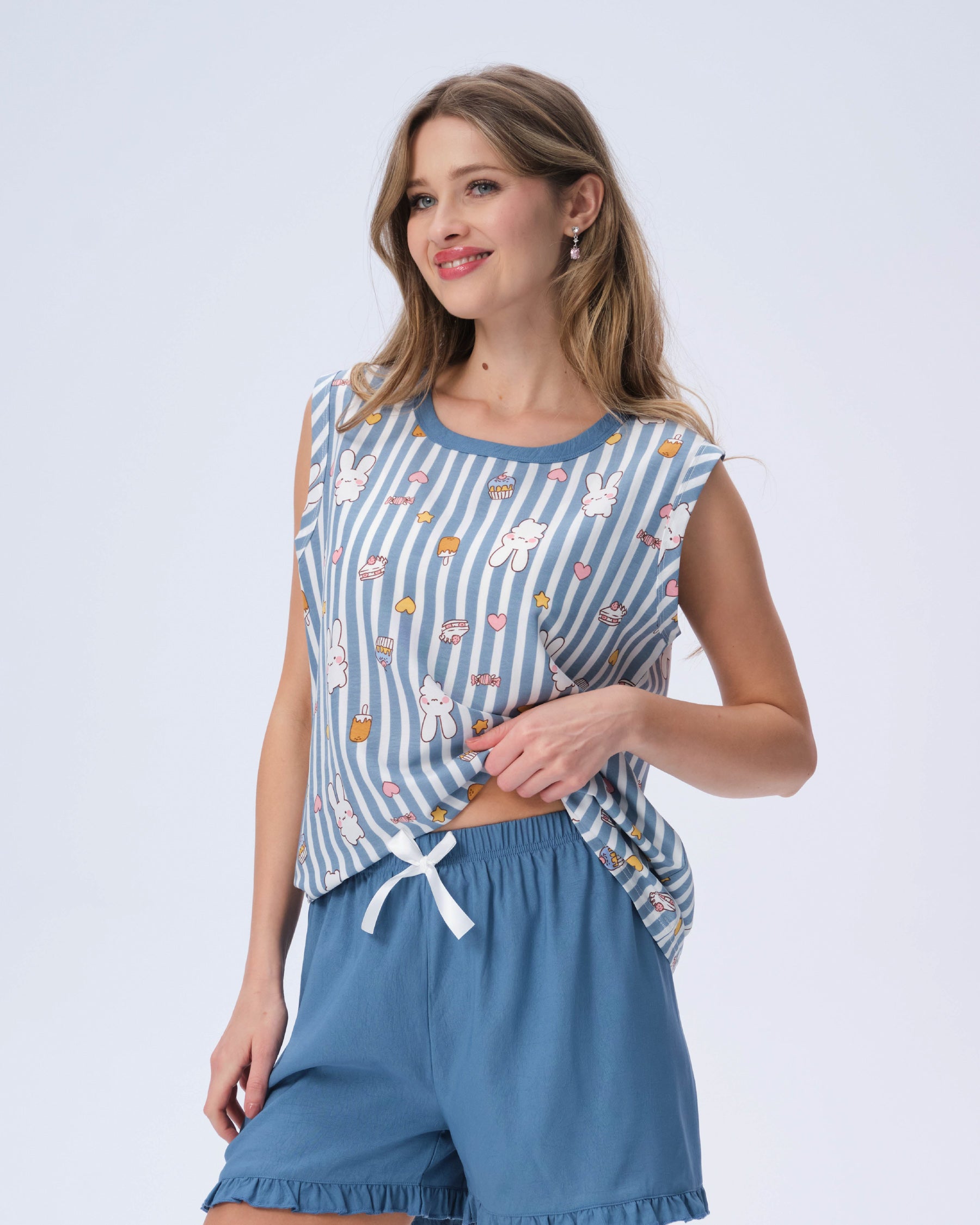 بيجامة نسائية - قطعتين (M-2XL)