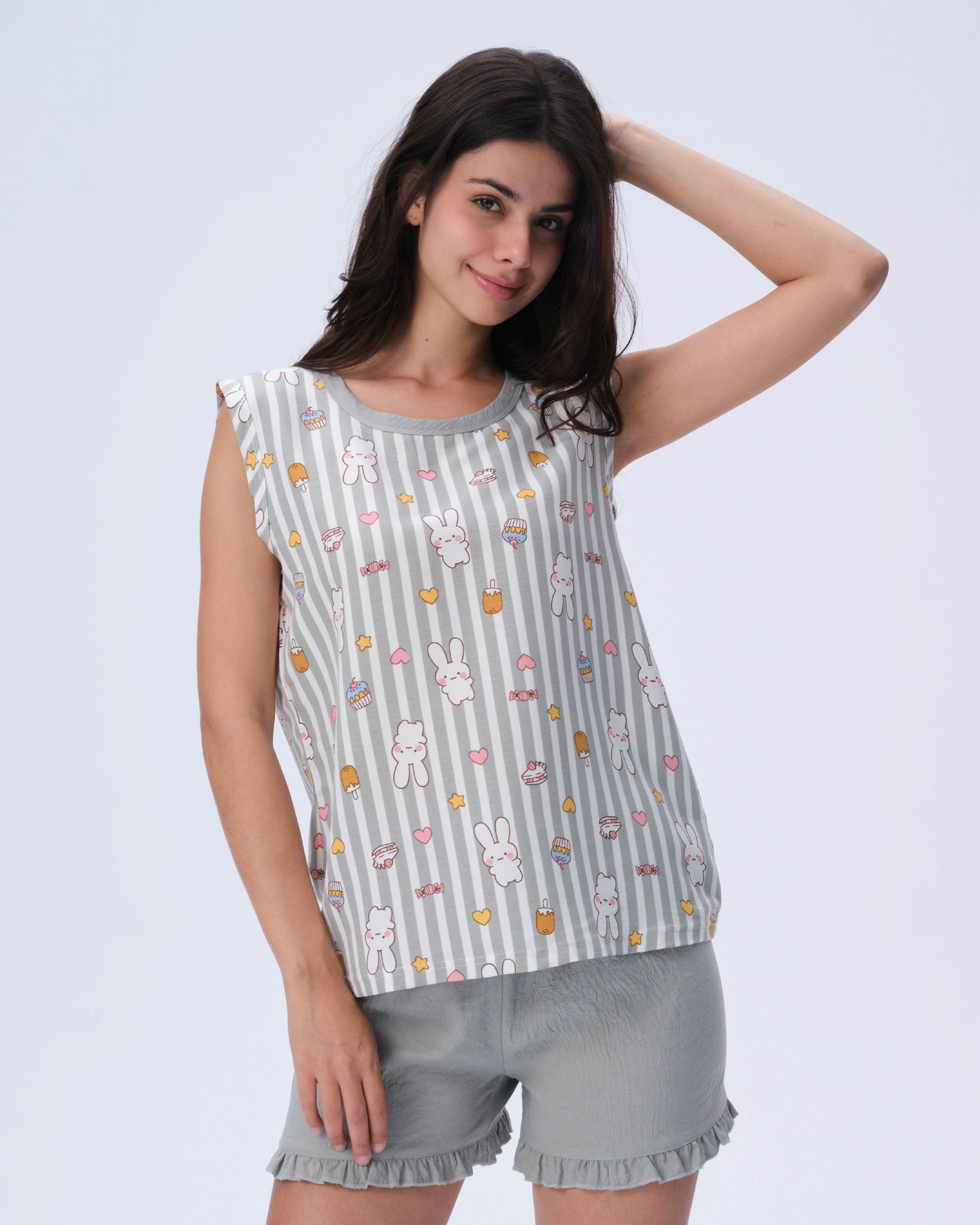 بيجامة نسائية - قطعتين (M-2XL)