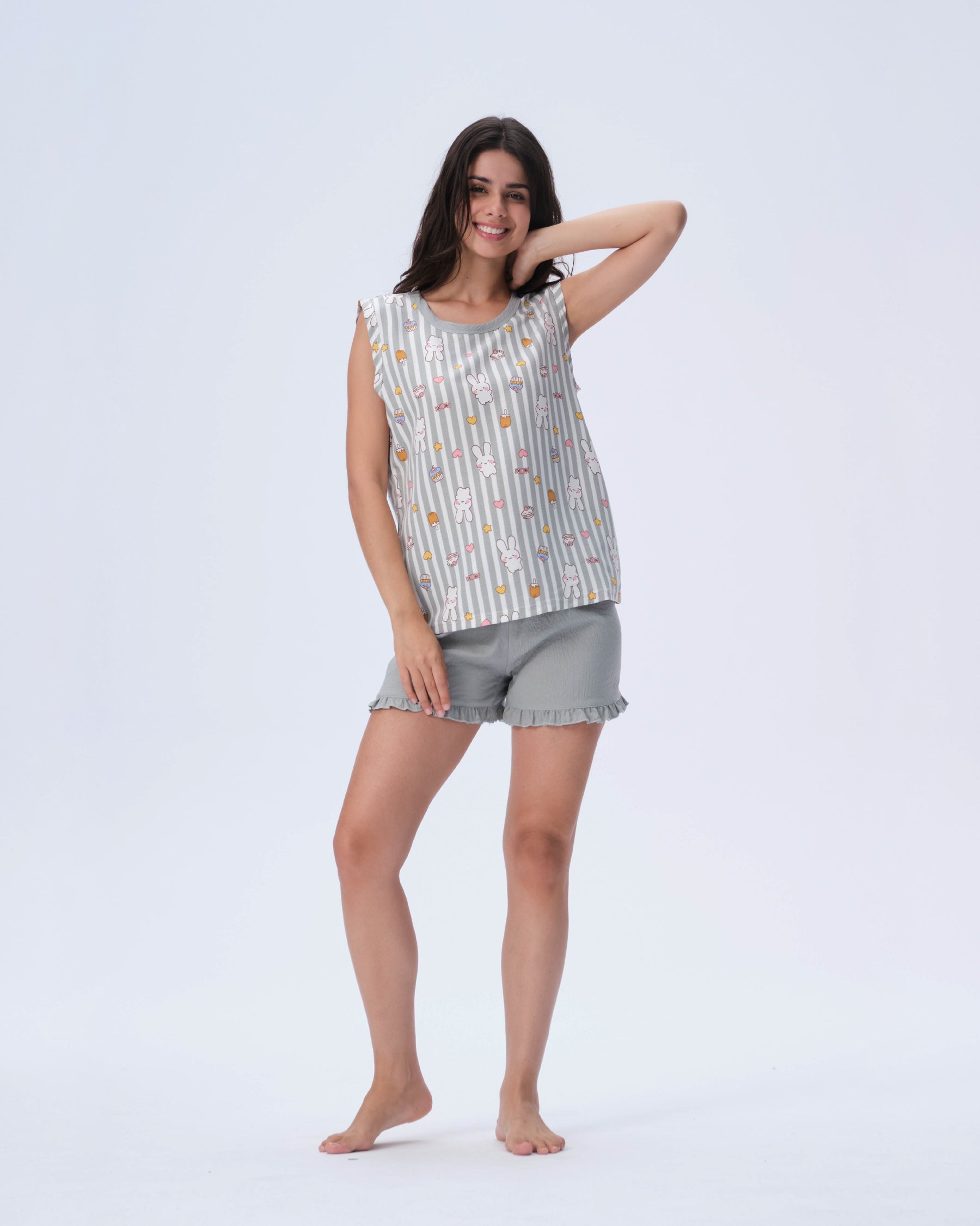 بيجامة نسائية - قطعتين (M-2XL)