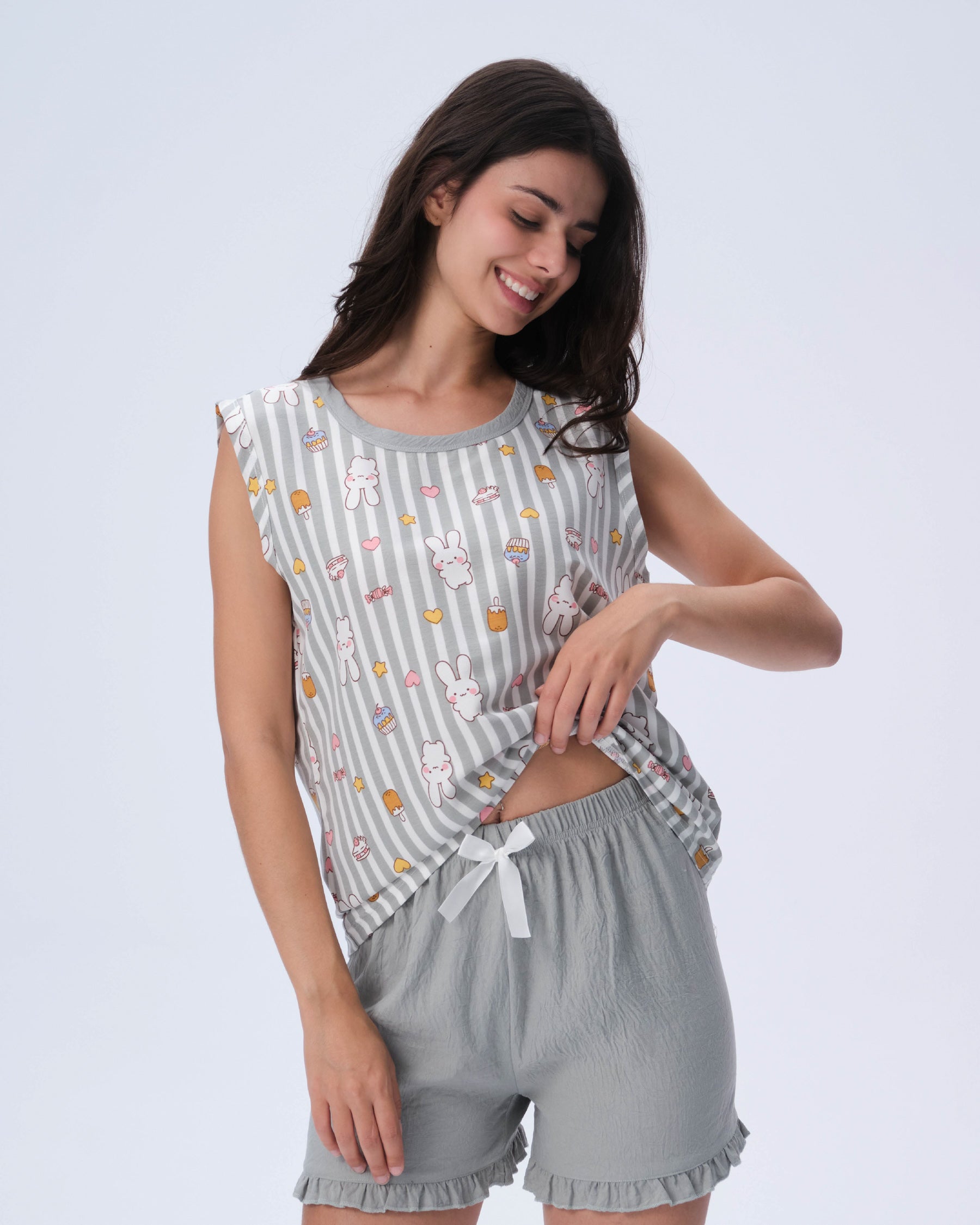 بيجامة نسائية - قطعتين (M-2XL)