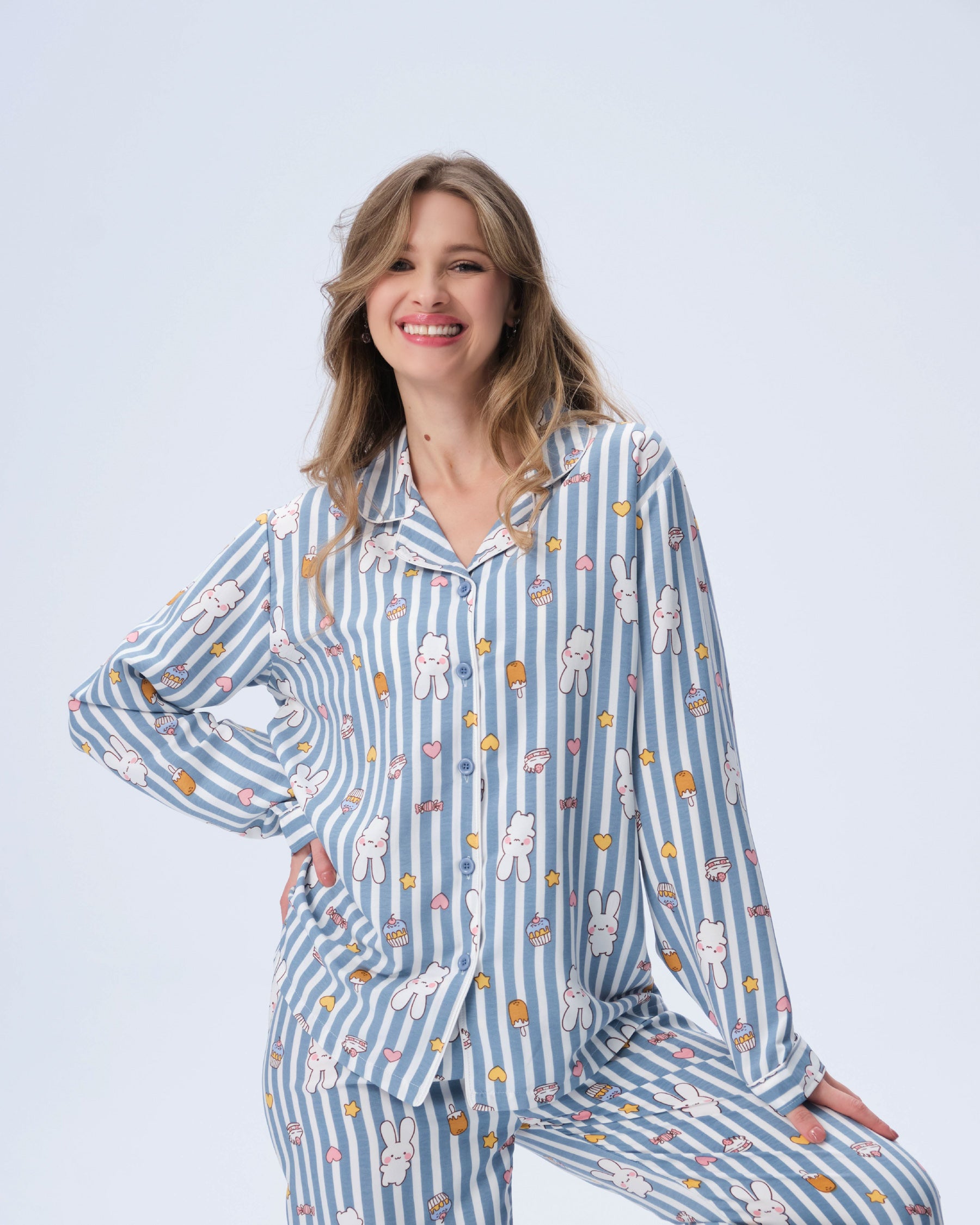 بيجامة نسائية - قطعتين (3XL-6XL)