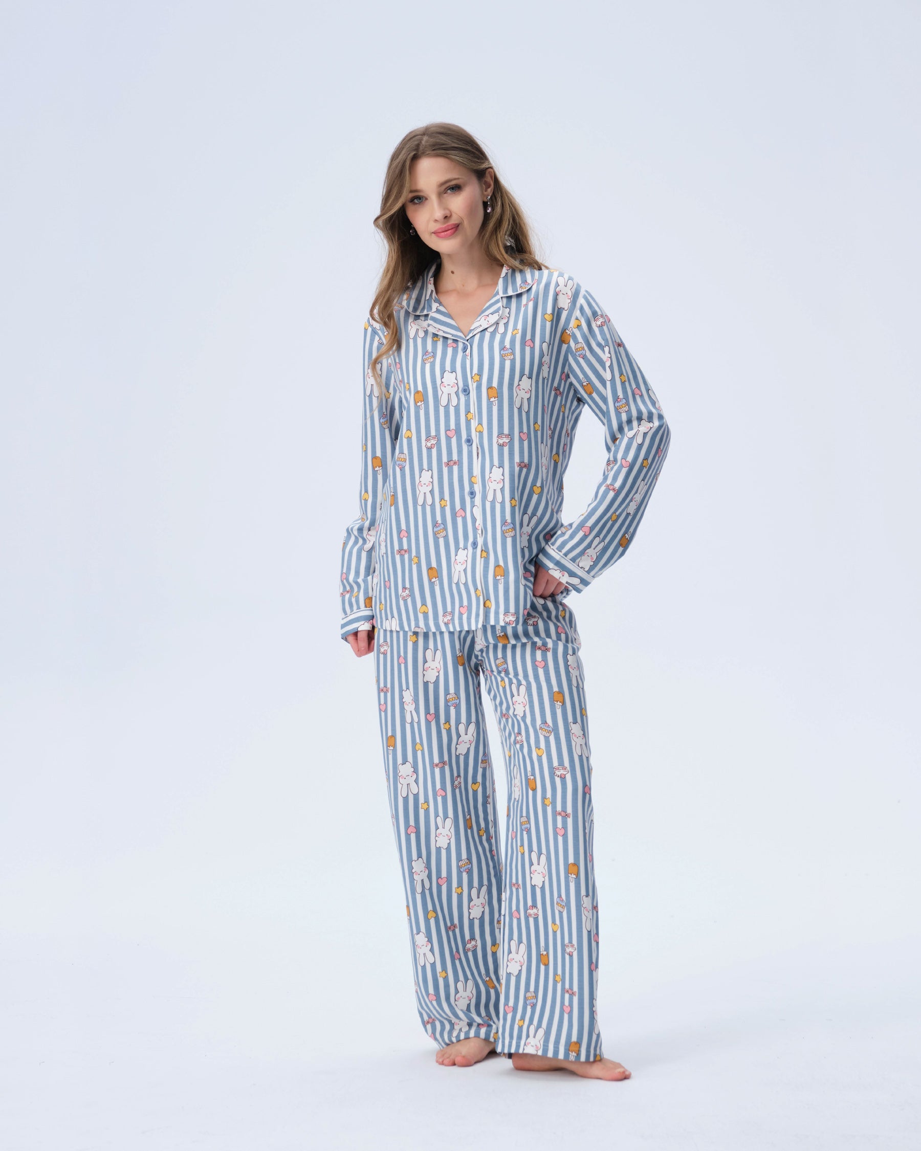 بيجامة نسائية - قطعتين (3XL-6XL)