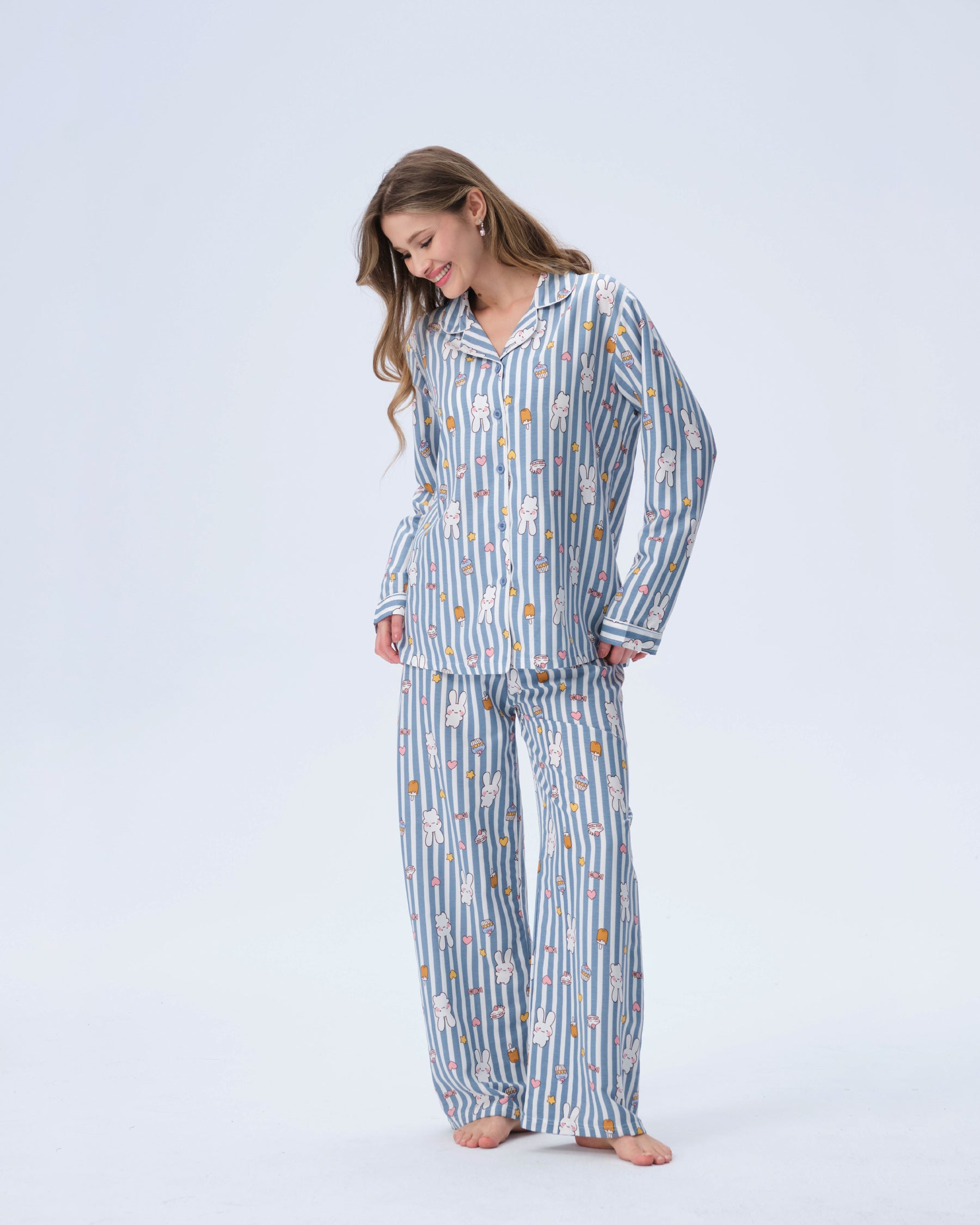بيجامة نسائية - قطعتين (3XL-6XL)