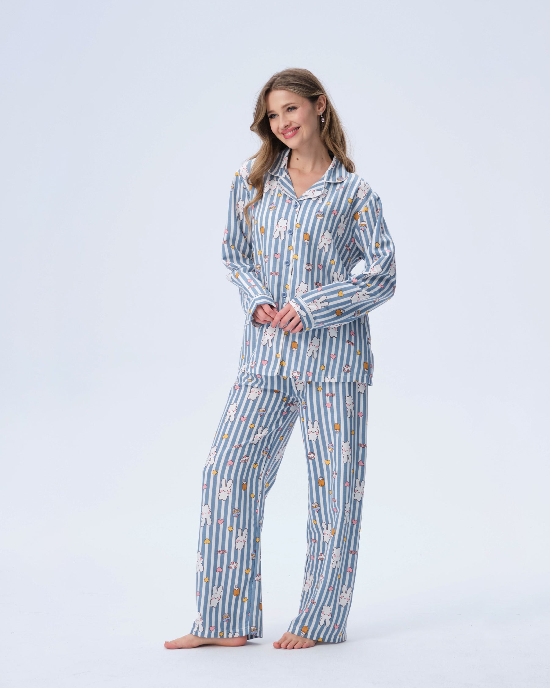 بيجامة نسائية - قطعتين (3XL-6XL)