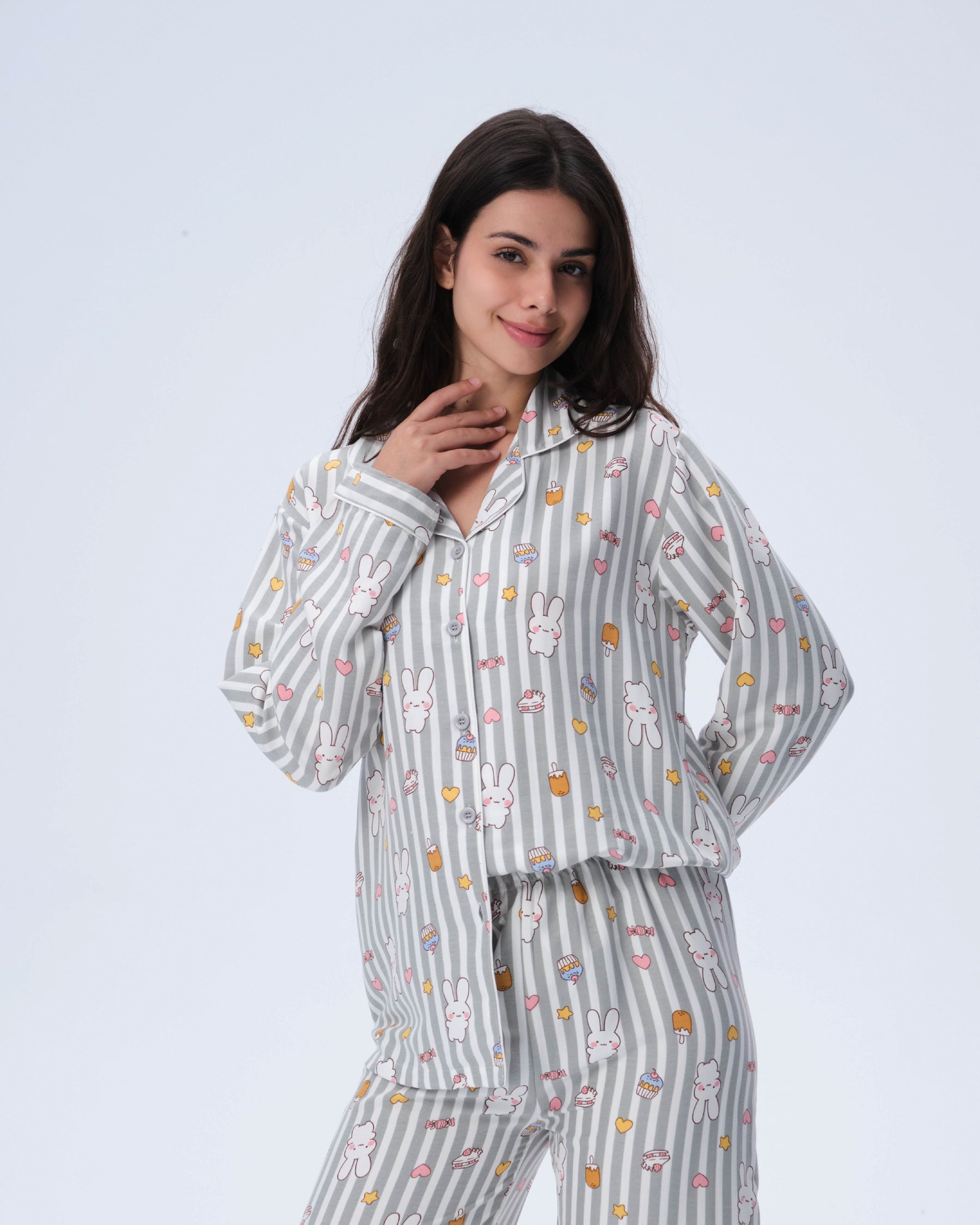 بيجامة نسائية - قطعتين (3XL-6XL)