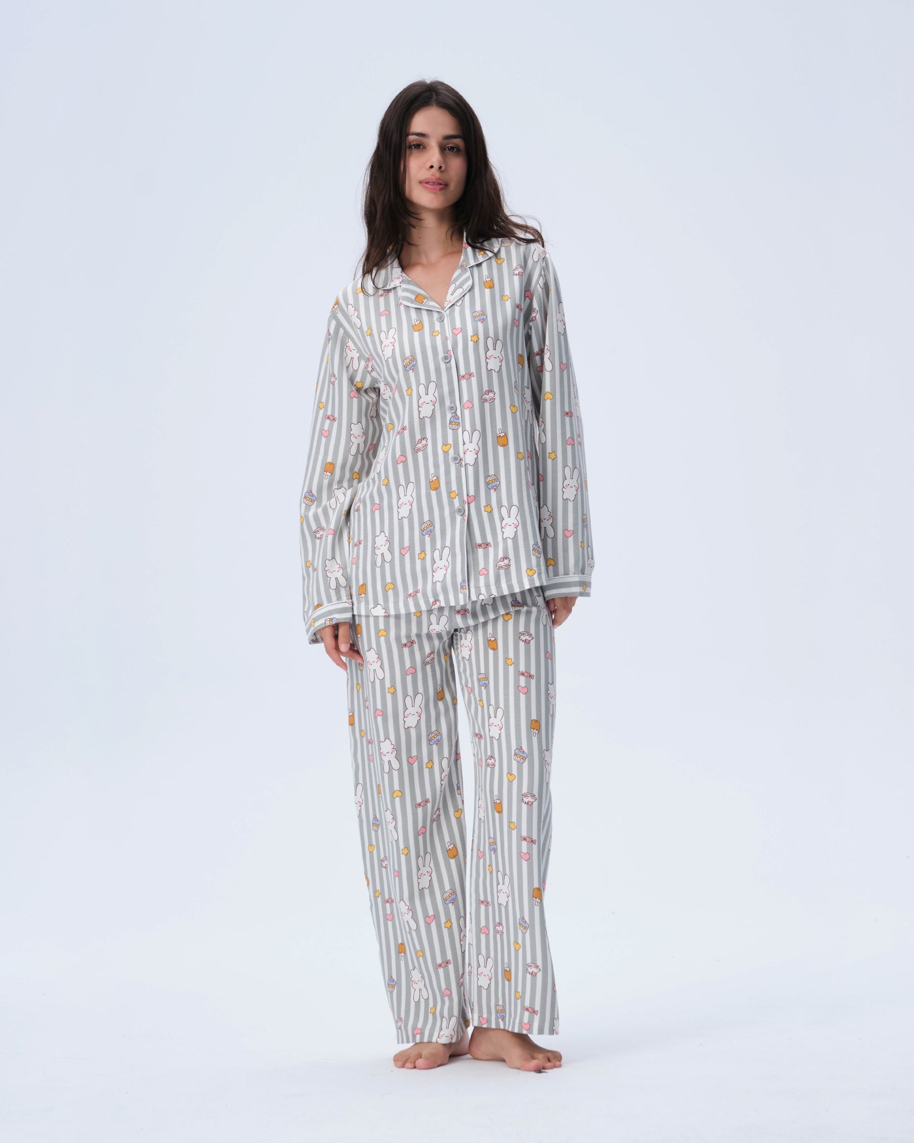 بيجامة نسائية - قطعتين (3XL-6XL)