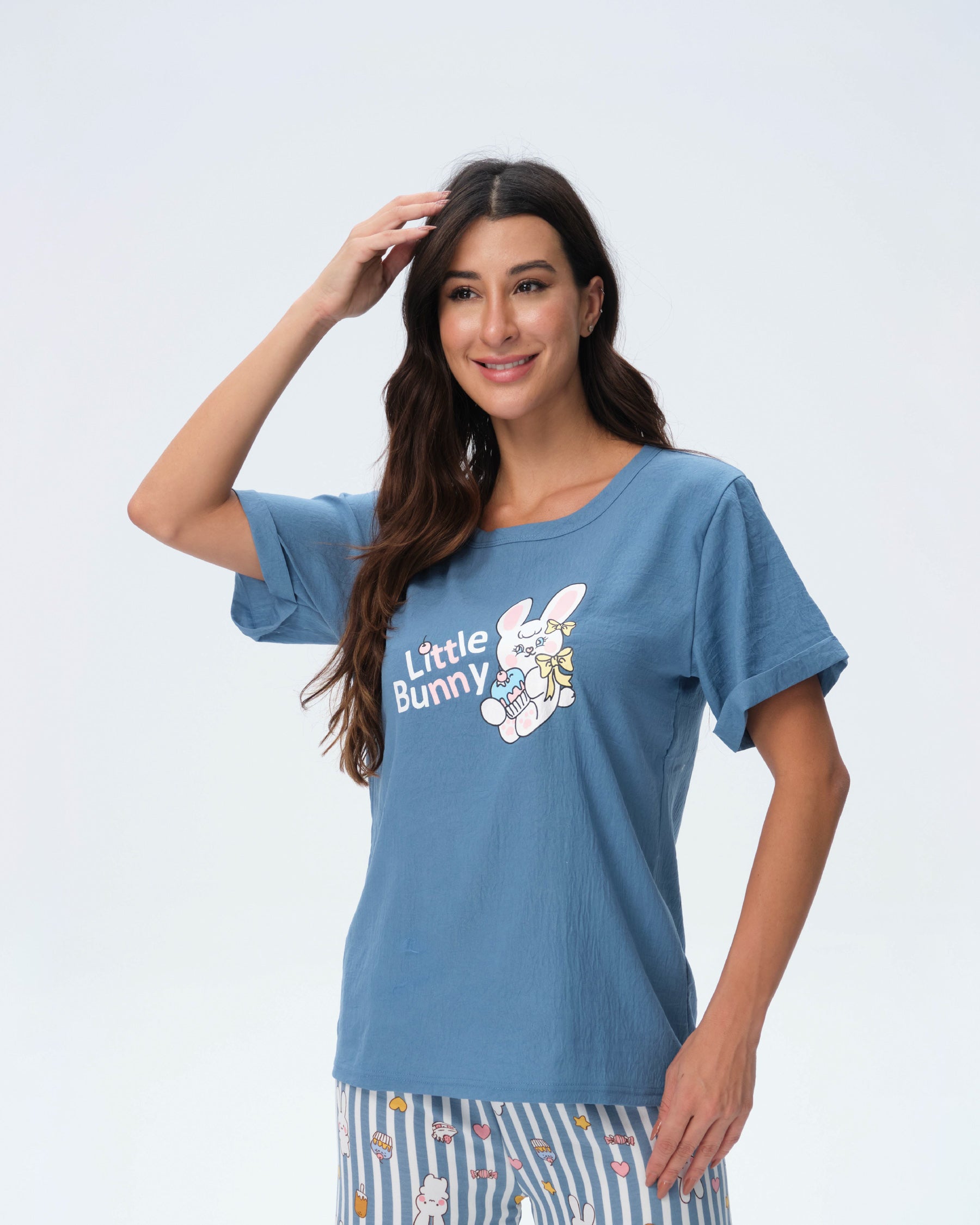 بيجامة نسائية - قطعتين (M-2XL)
