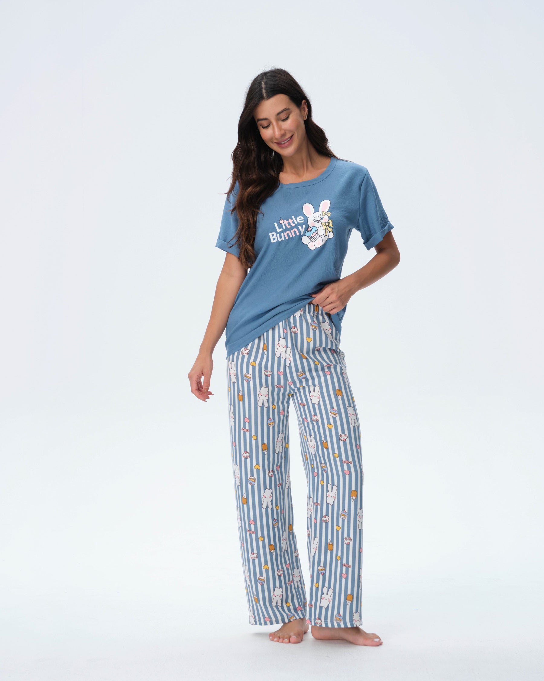بيجامة نسائية - قطعتين (M-2XL)
