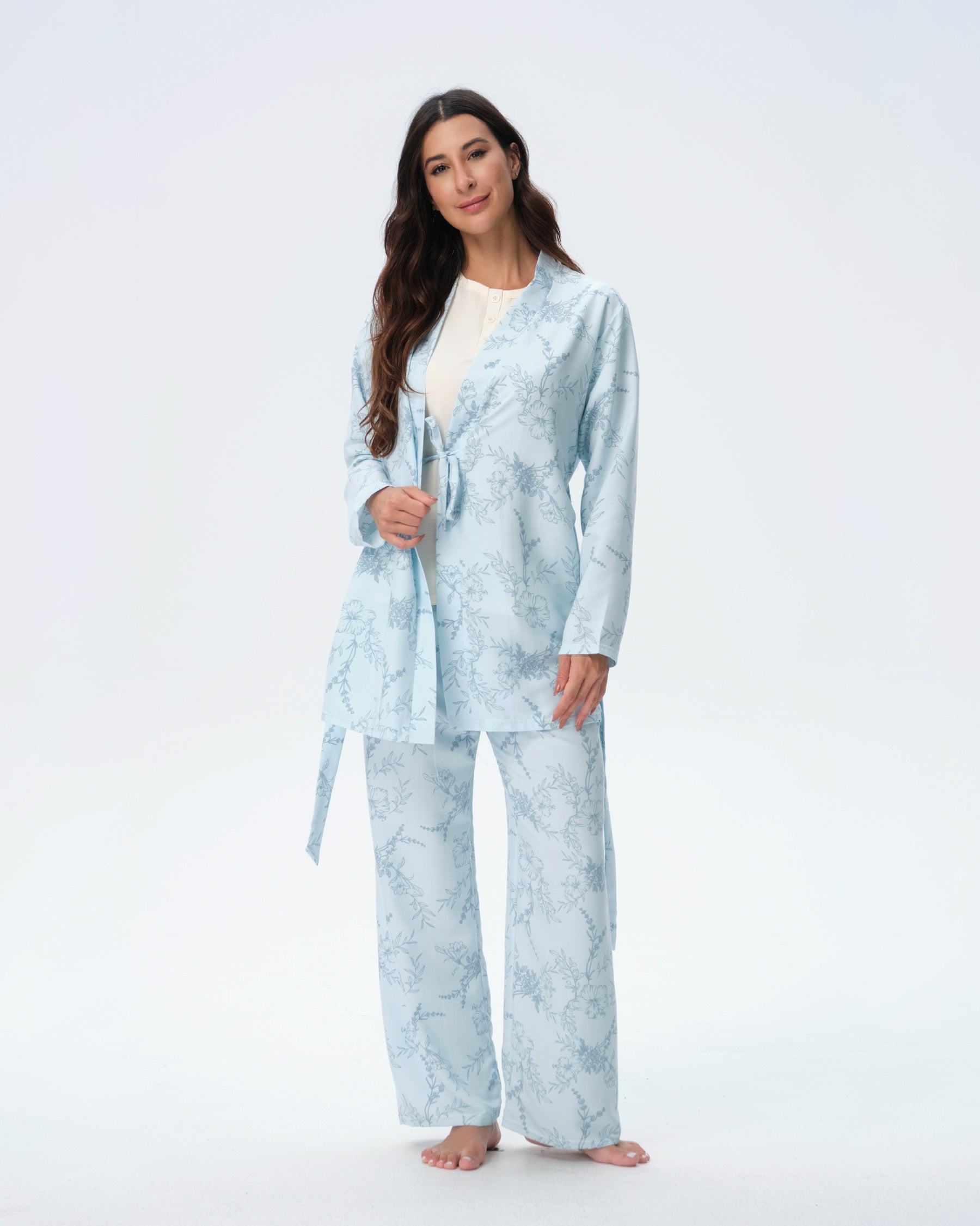 بيجامة نسائية - 3 قطع (M-2XL)