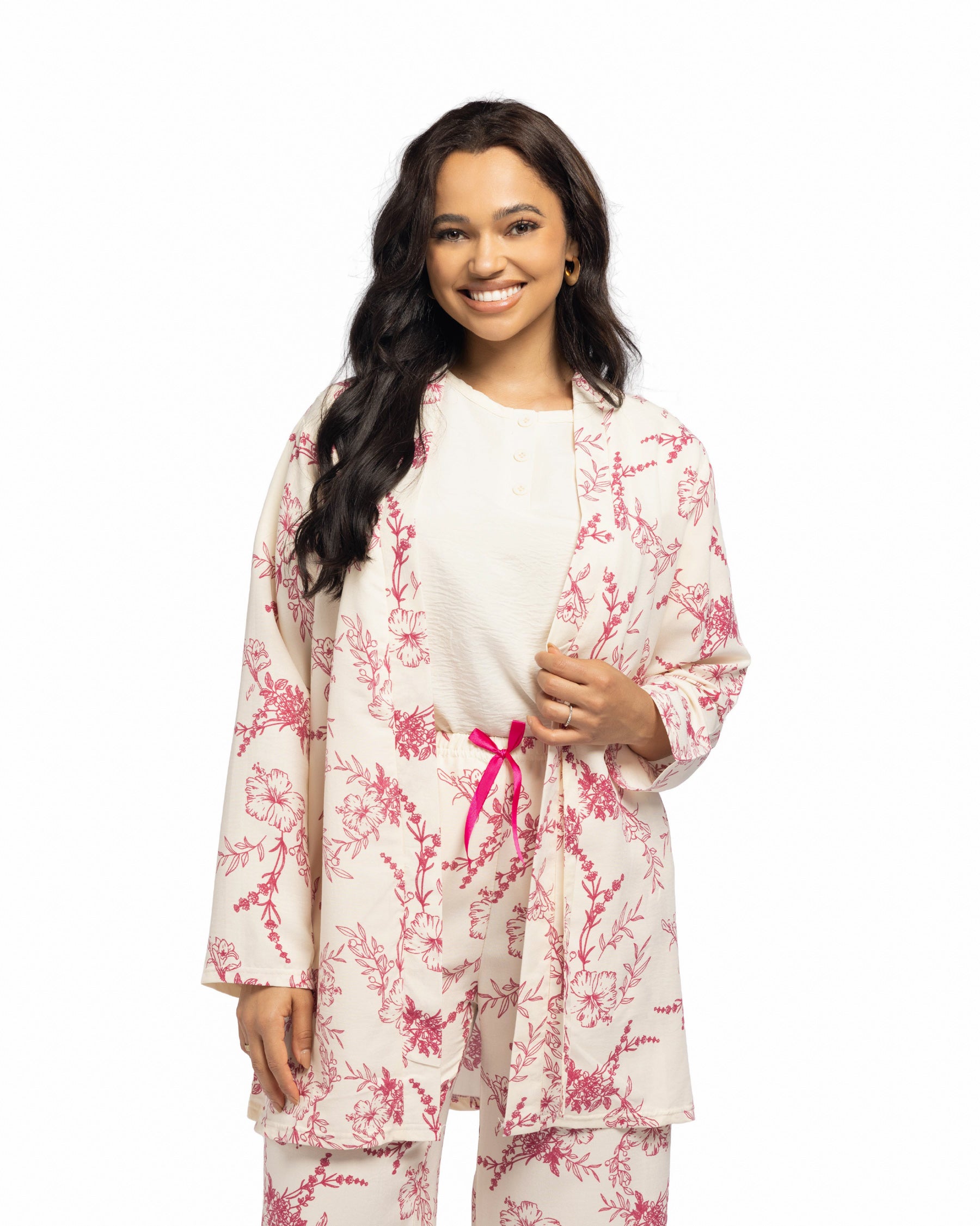 بيجامة نسائية - 3 قطع (M-2XL)