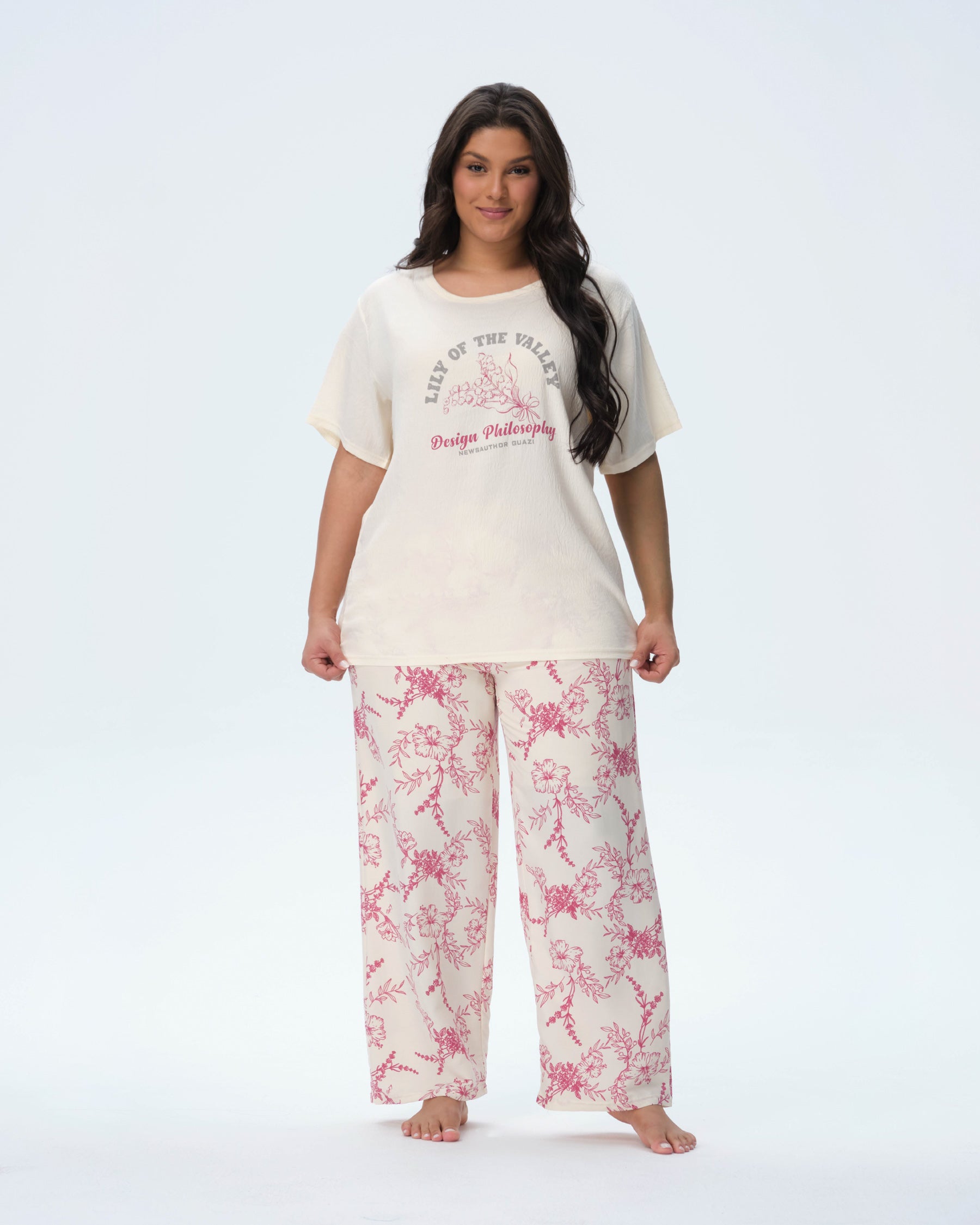 بيجامة نسائية - قطعتين (3XL-6XL)
