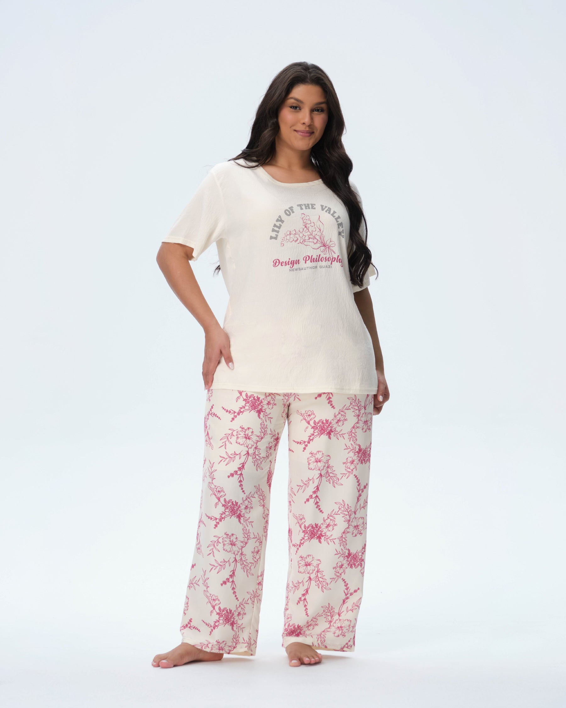 بيجامة نسائية - قطعتين (3XL-6XL)