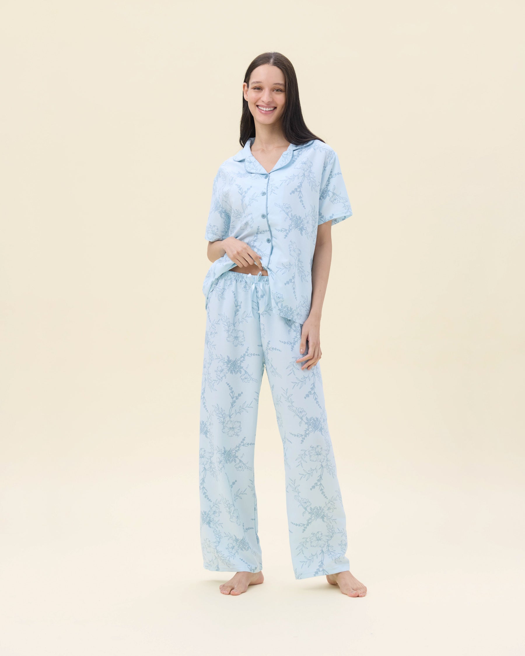 بيجامة نسائية - قطعتين (M-2XL)