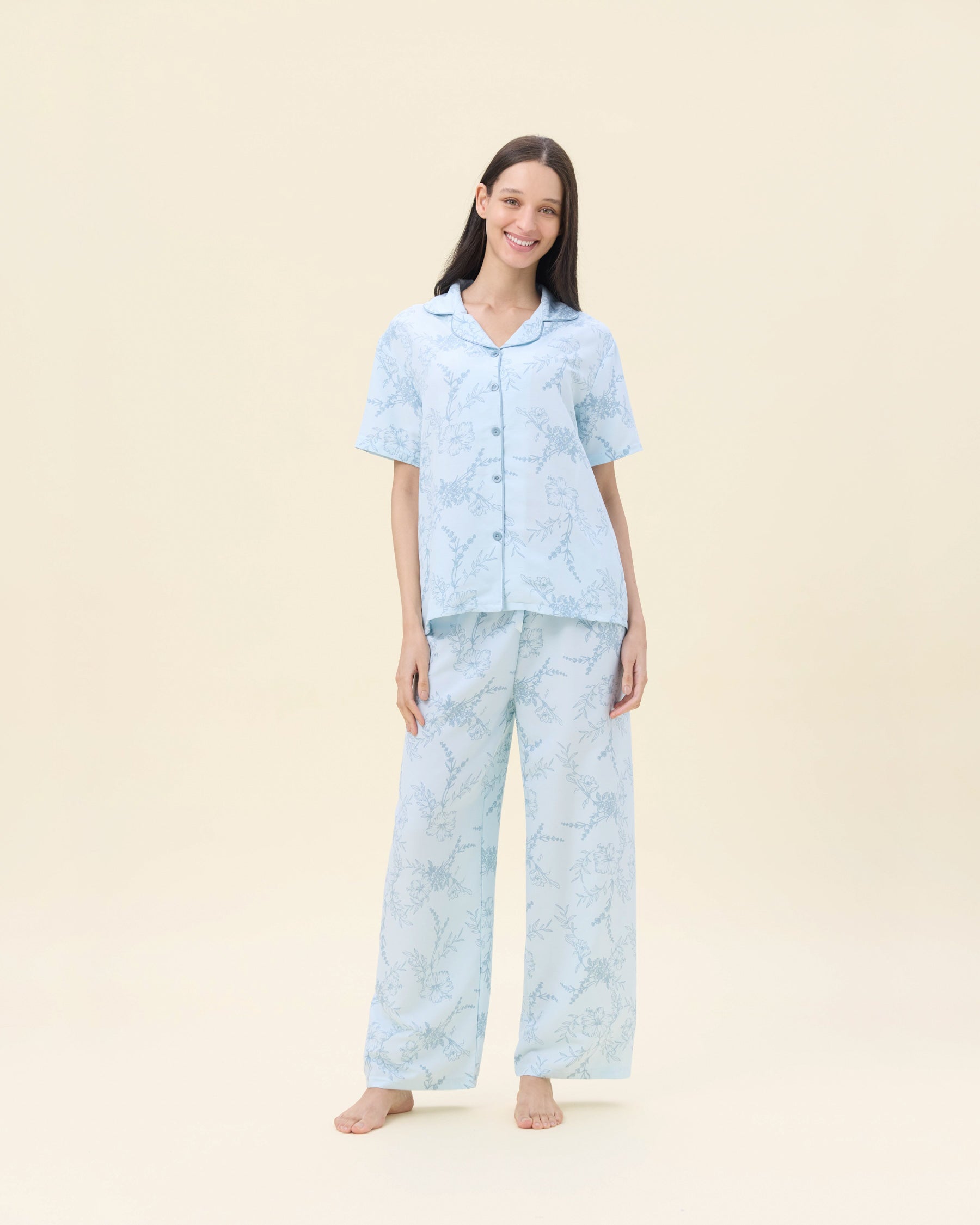 بيجامة نسائية - قطعتين (M-2XL)