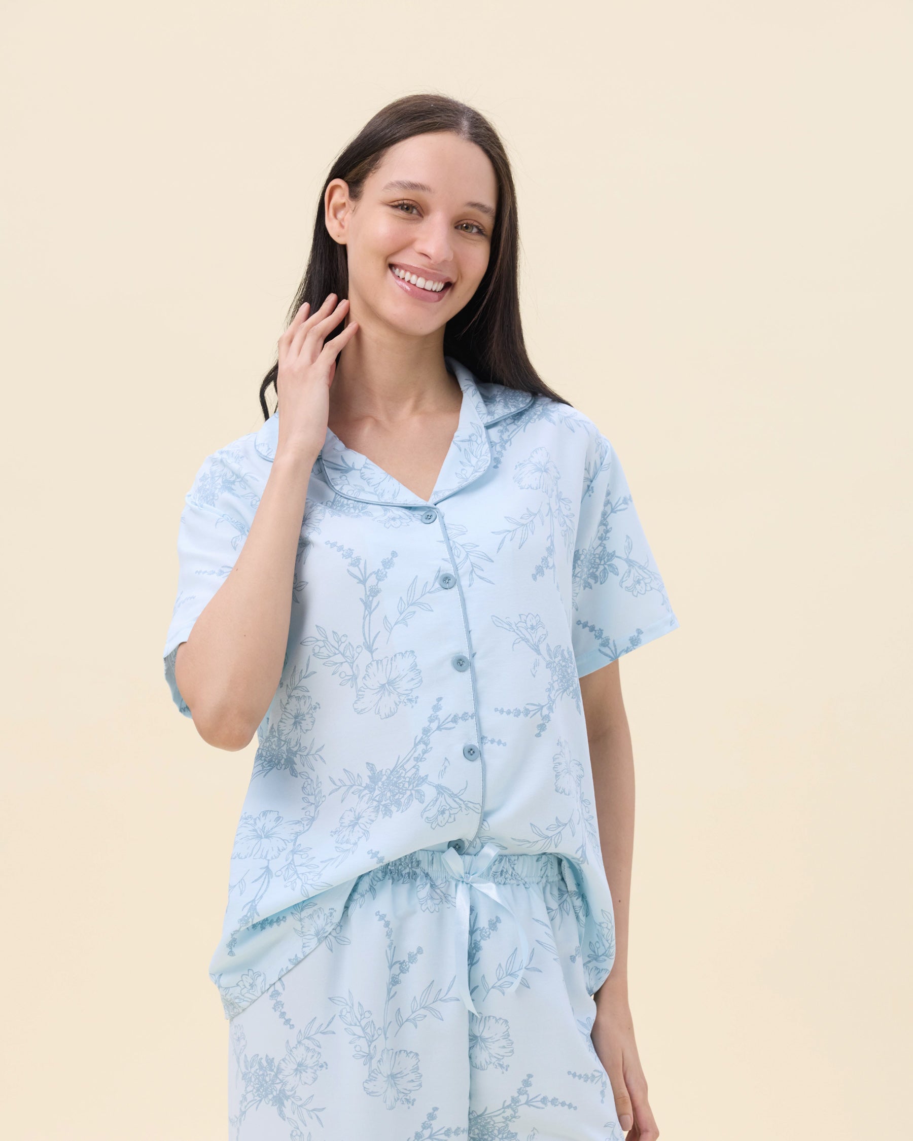 بيجامة نسائية - قطعتين (M-2XL)