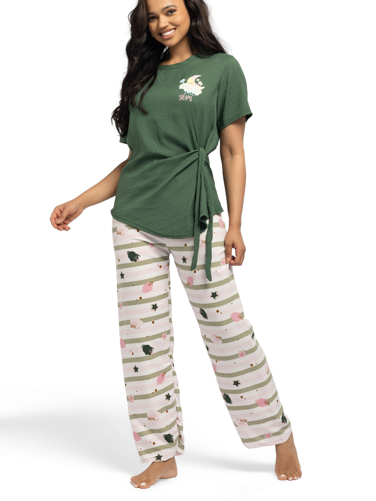 بيجامة نسائية - قطعتين (M-2XL)