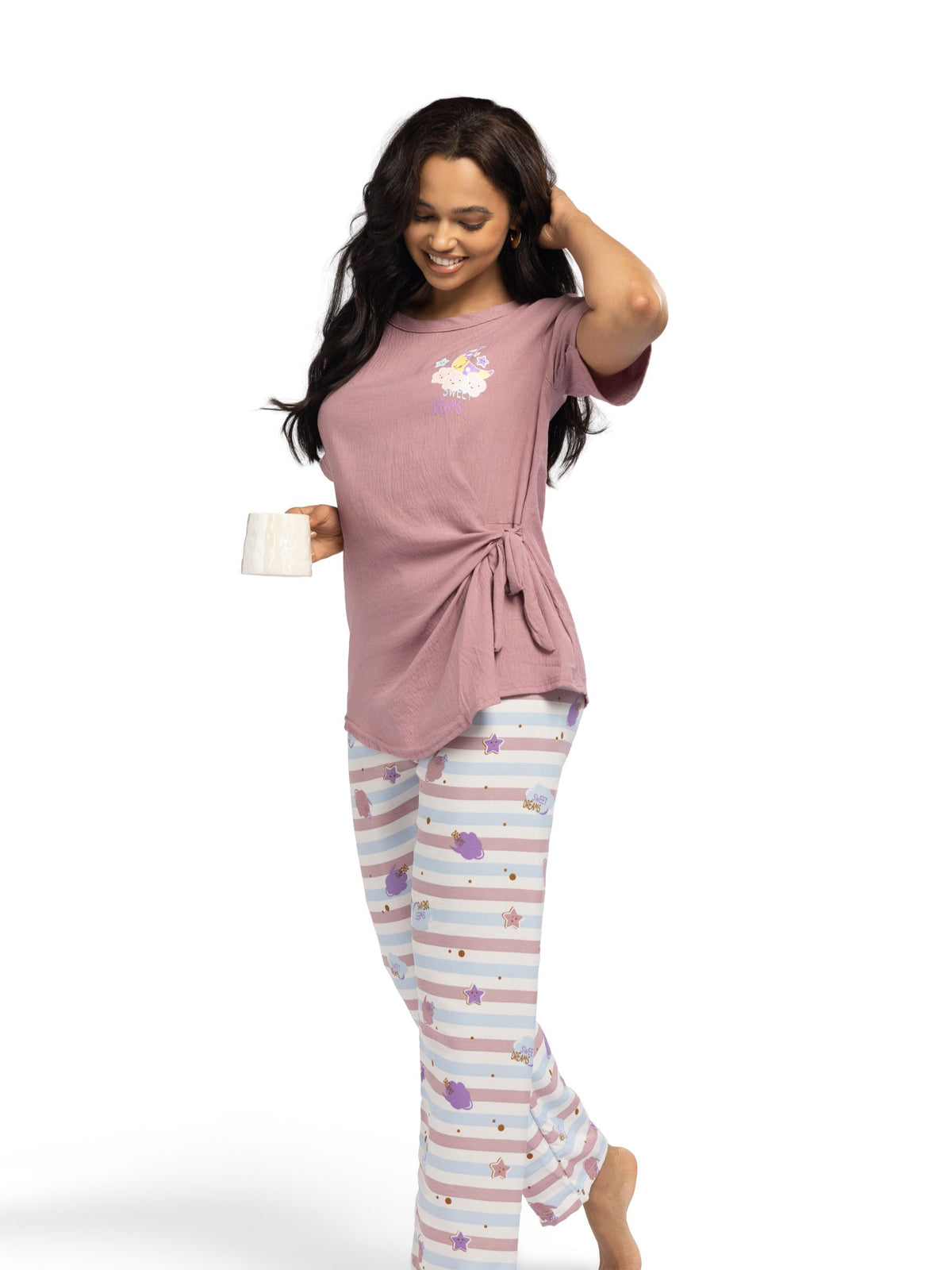 بيجامة نسائية - قطعتين (M-2XL)