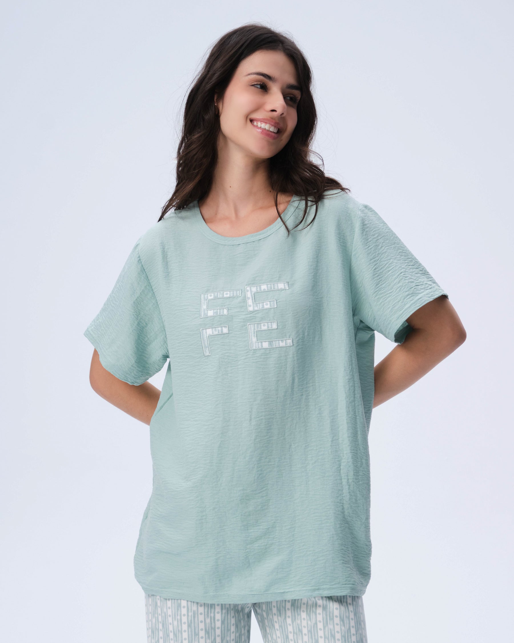 بيجامة نسائية - قطعتين (M-2XL)