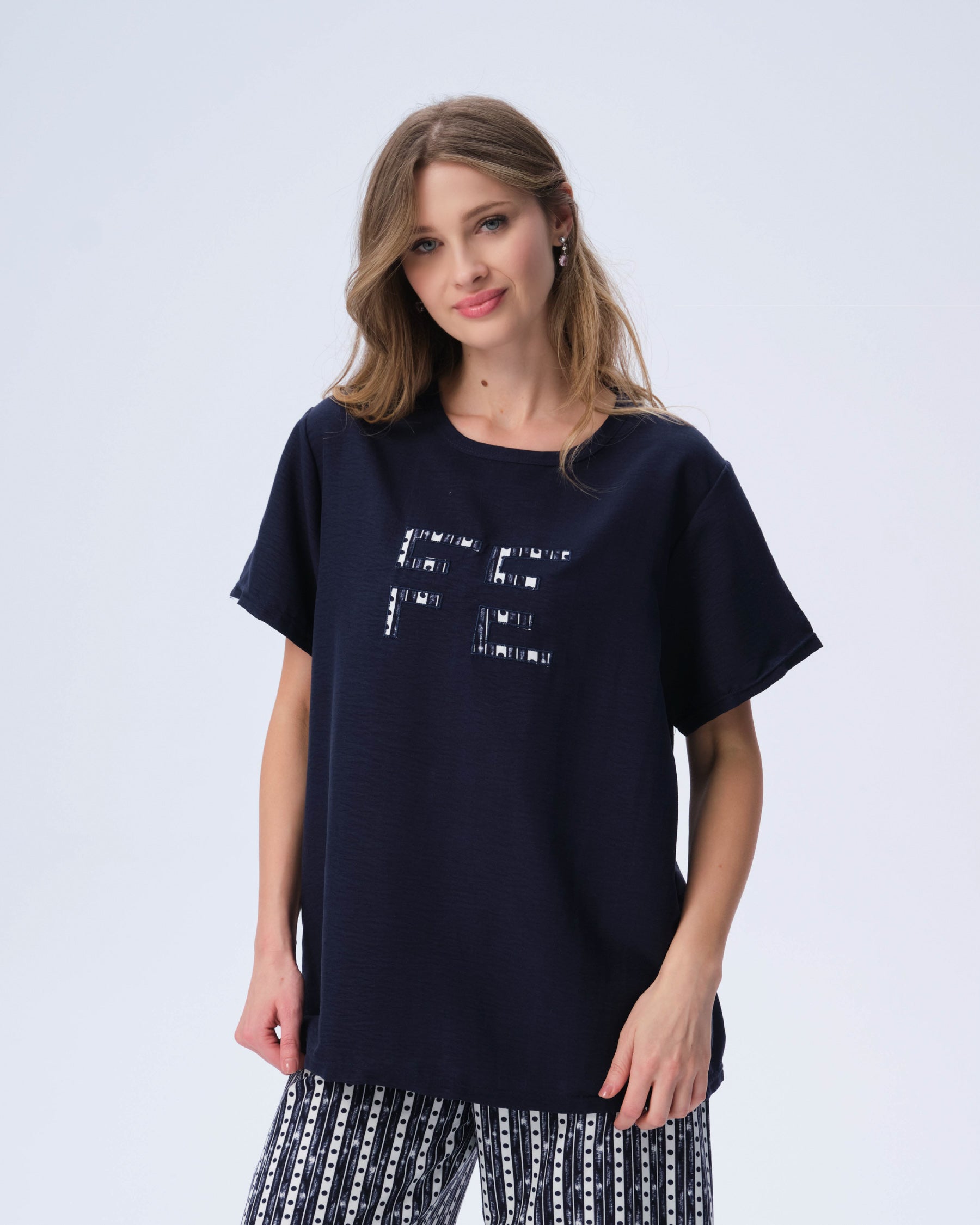 بيجامة نسائية - قطعتين (3XL-6XL)
