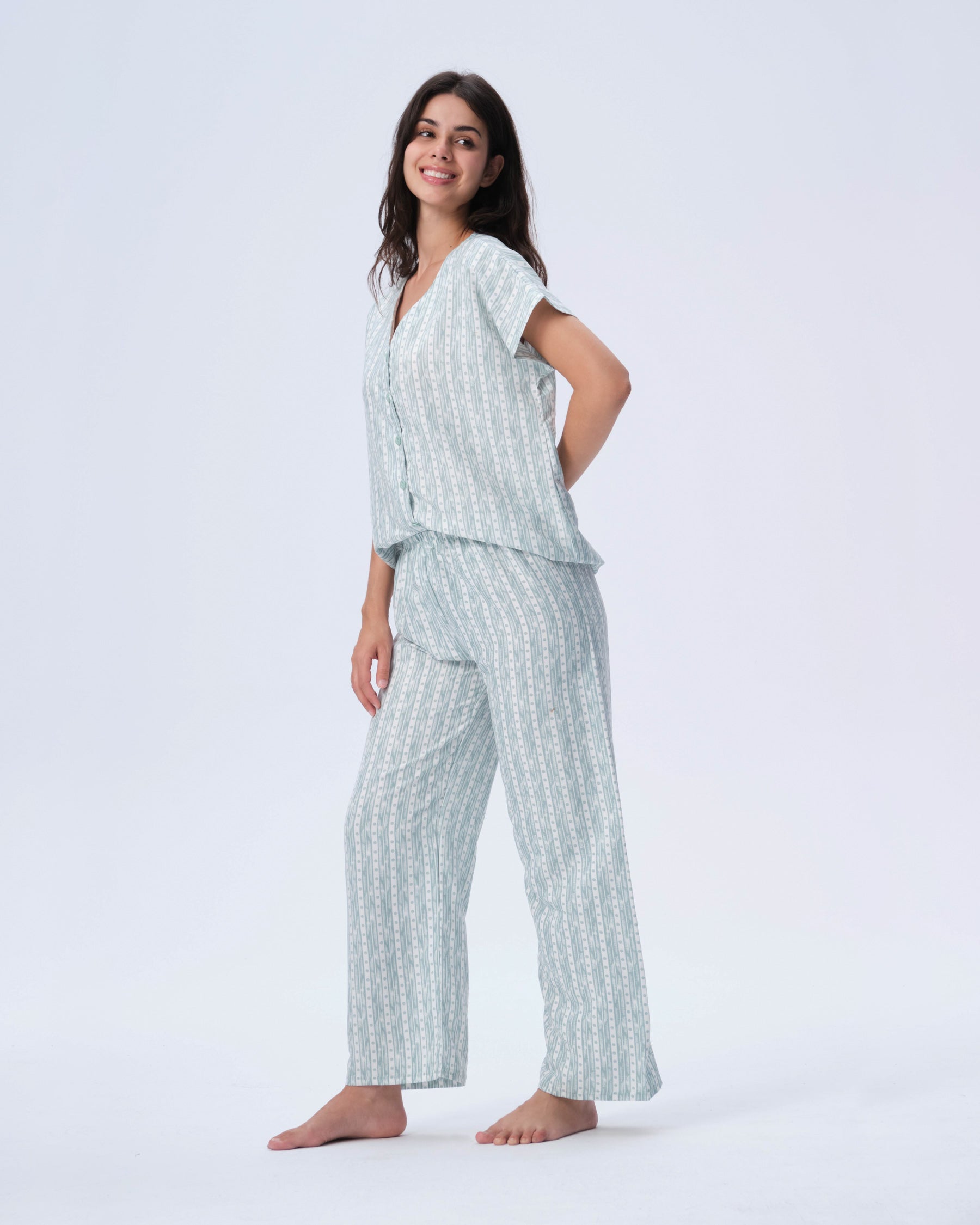 بيجامة نسائية - قطعتين (3XL-6XL)