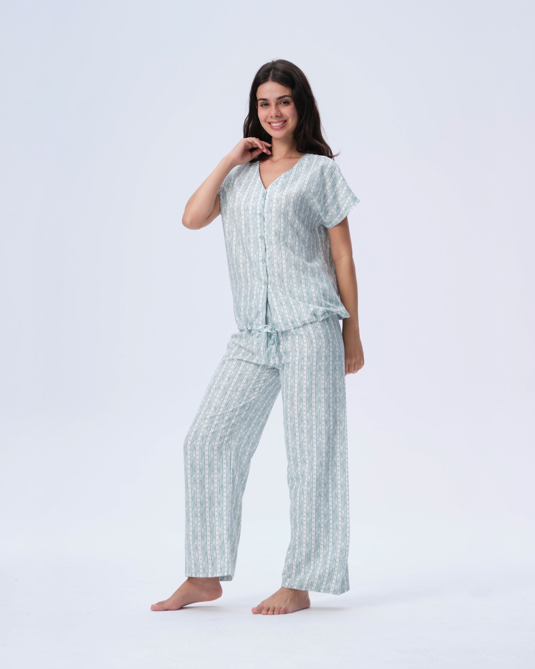 بيجامة نسائية - قطعتين (3XL-6XL)