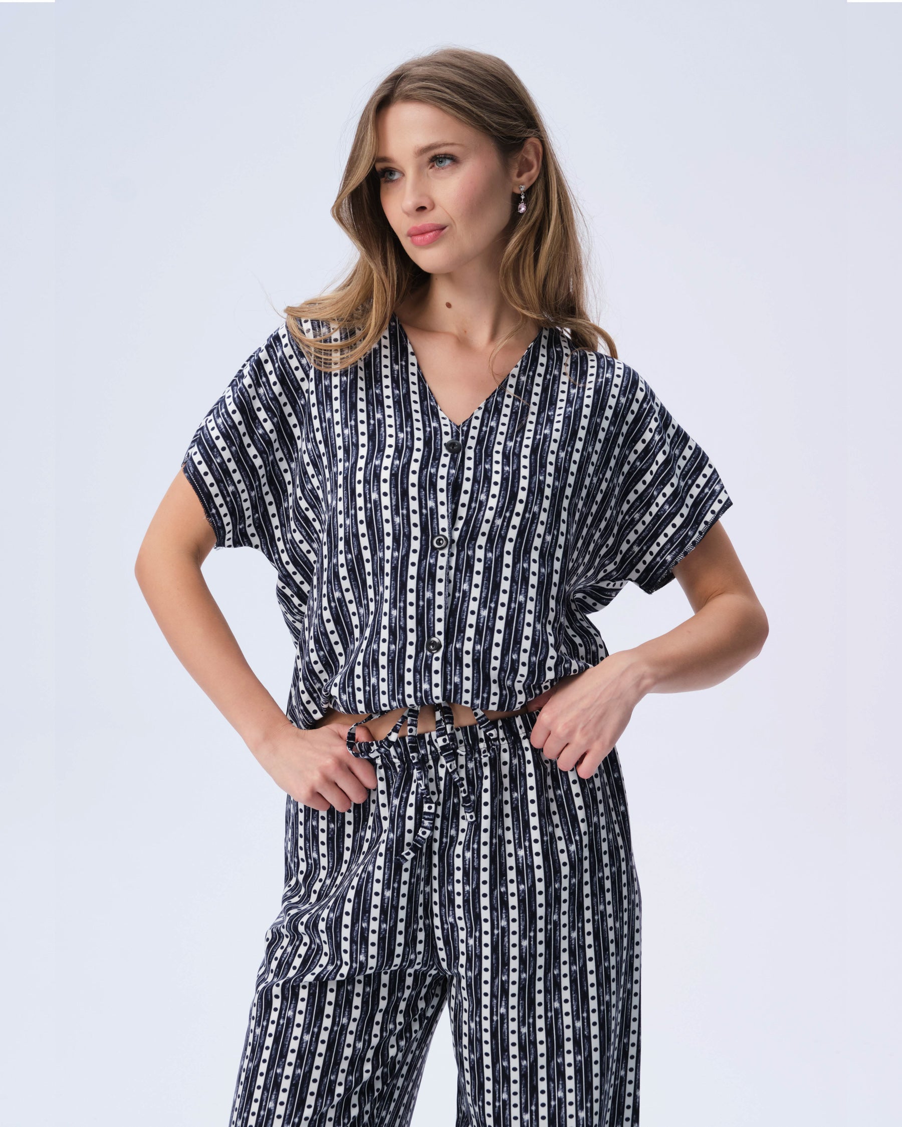 بيجامة نسائية - قطعتين (3XL-6XL)