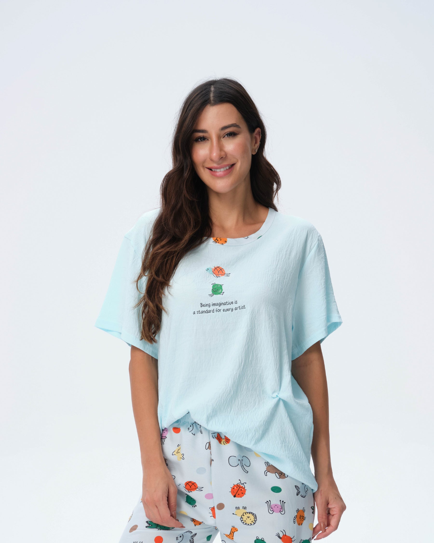 بيجامة نسائية - قطعتين (M-2XL)