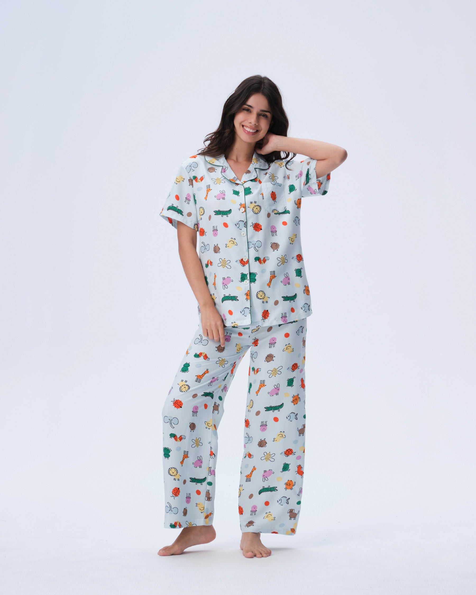 بيجامة نسائية - قطعتين (M-2XL)