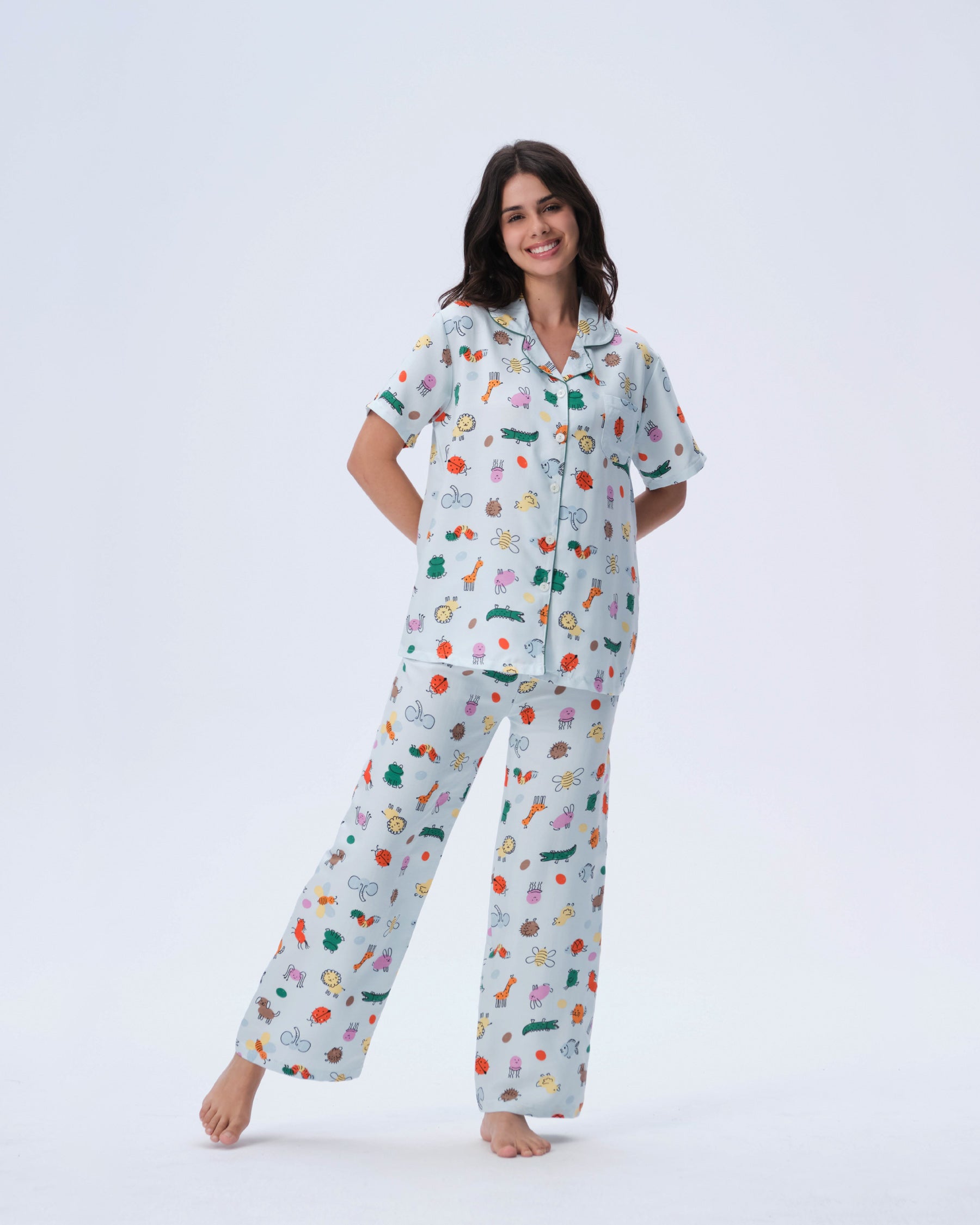 بيجامة نسائية - قطعتين (M-2XL)