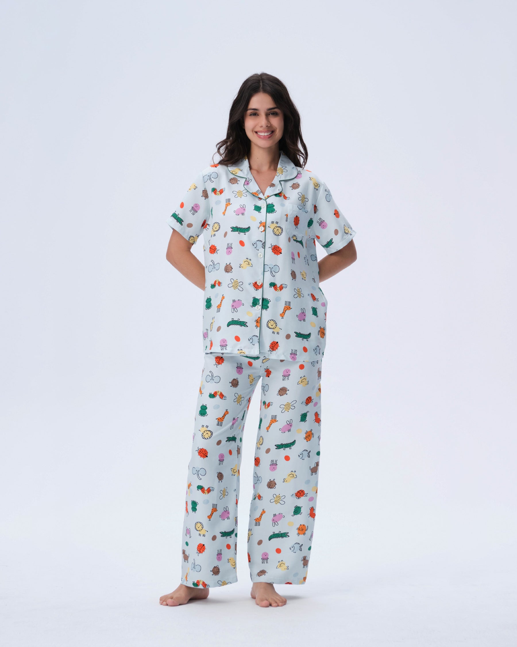 بيجامة نسائية - قطعتين (M-2XL)