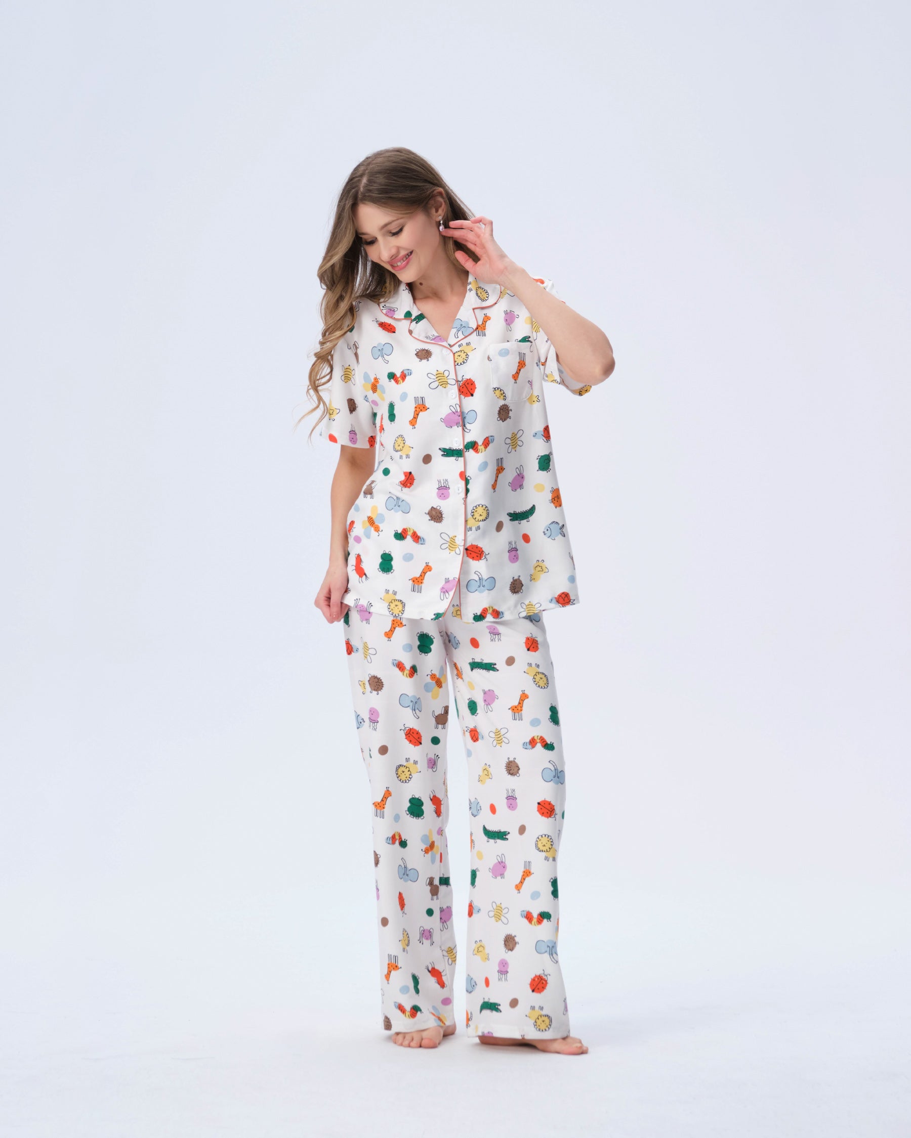 بيجامة نسائية - قطعتين (M-2XL)