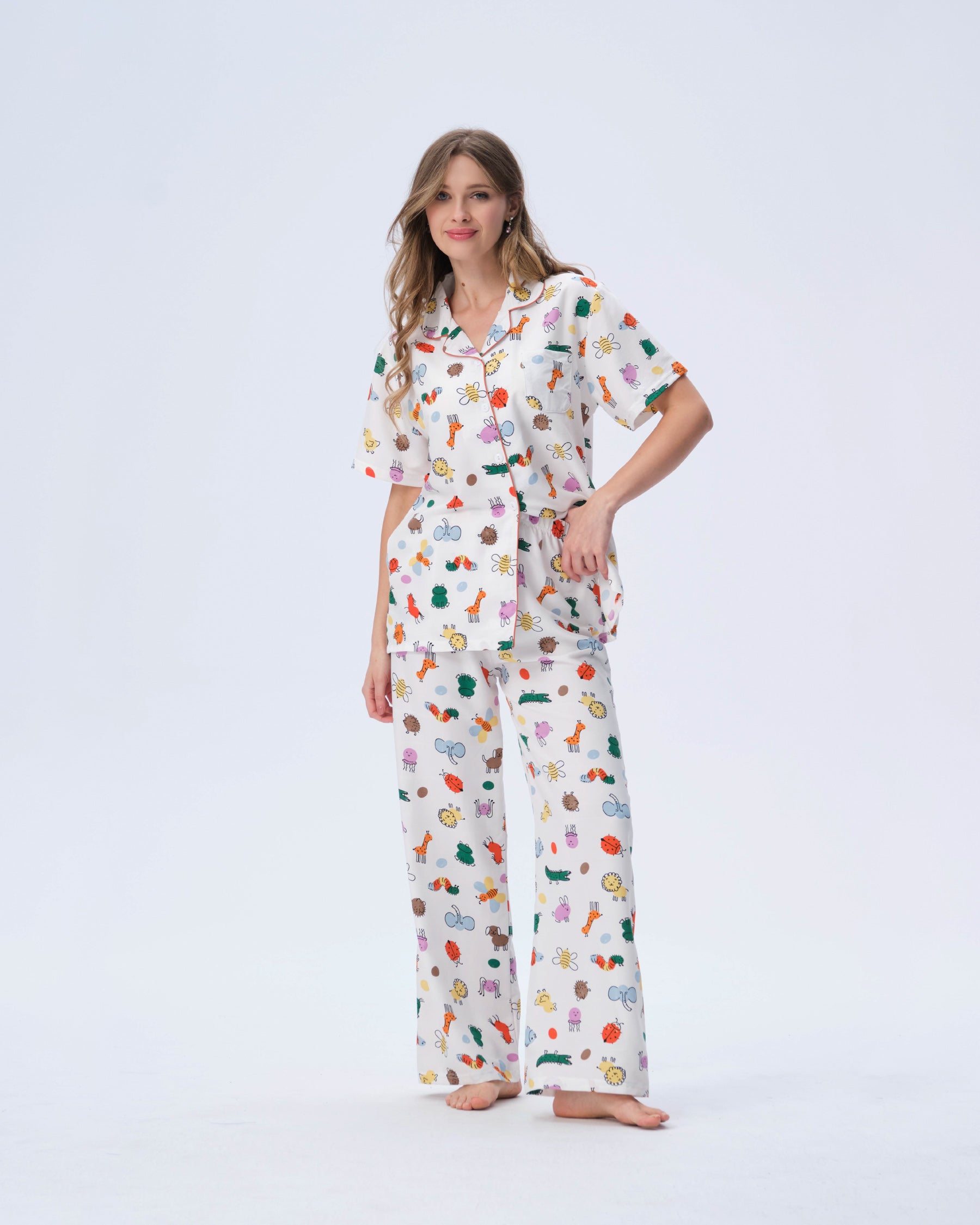 بيجامة نسائية - قطعتين (M-2XL)