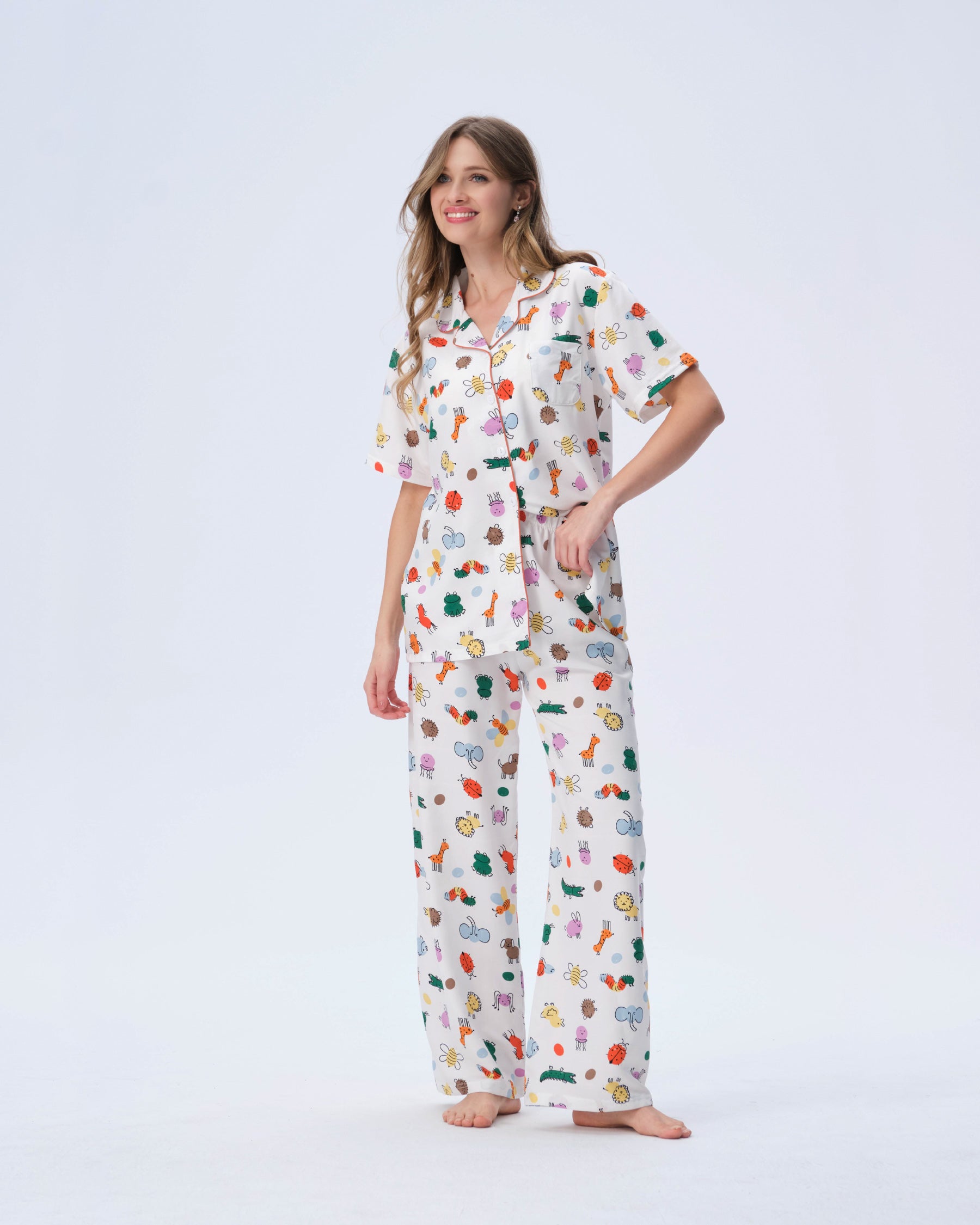 بيجامة نسائية - قطعتين (M-2XL)
