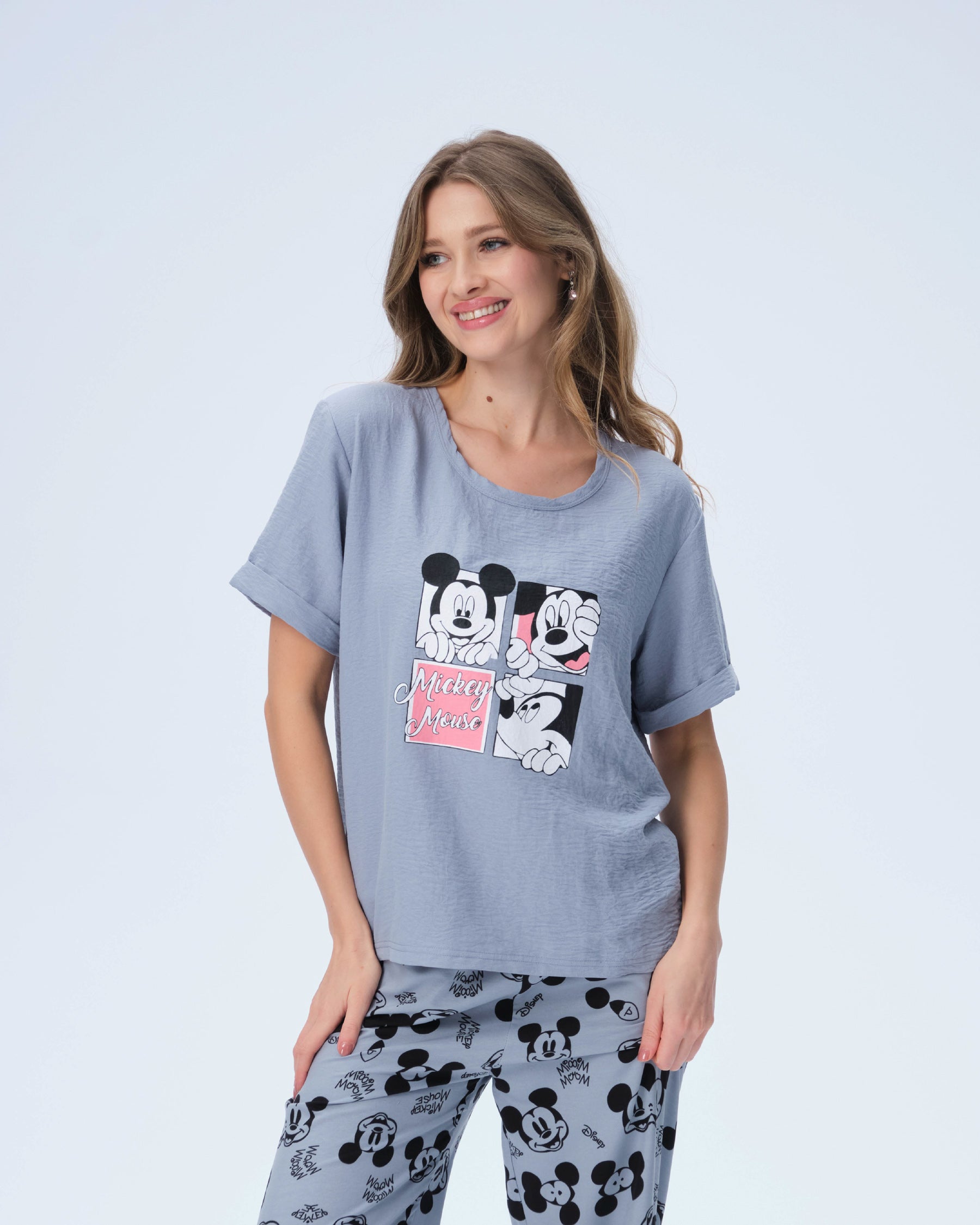 بيجامة نسائية - قطعتين (M-2XL)