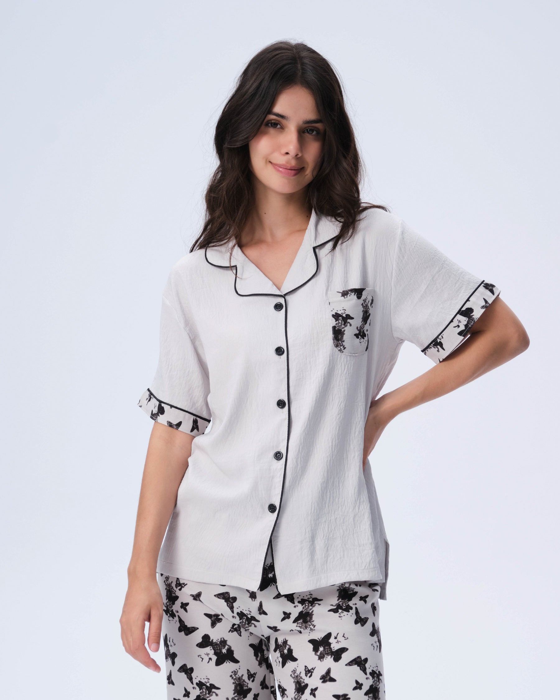 بيجامة نسائية - قطعتين (M-2XL)