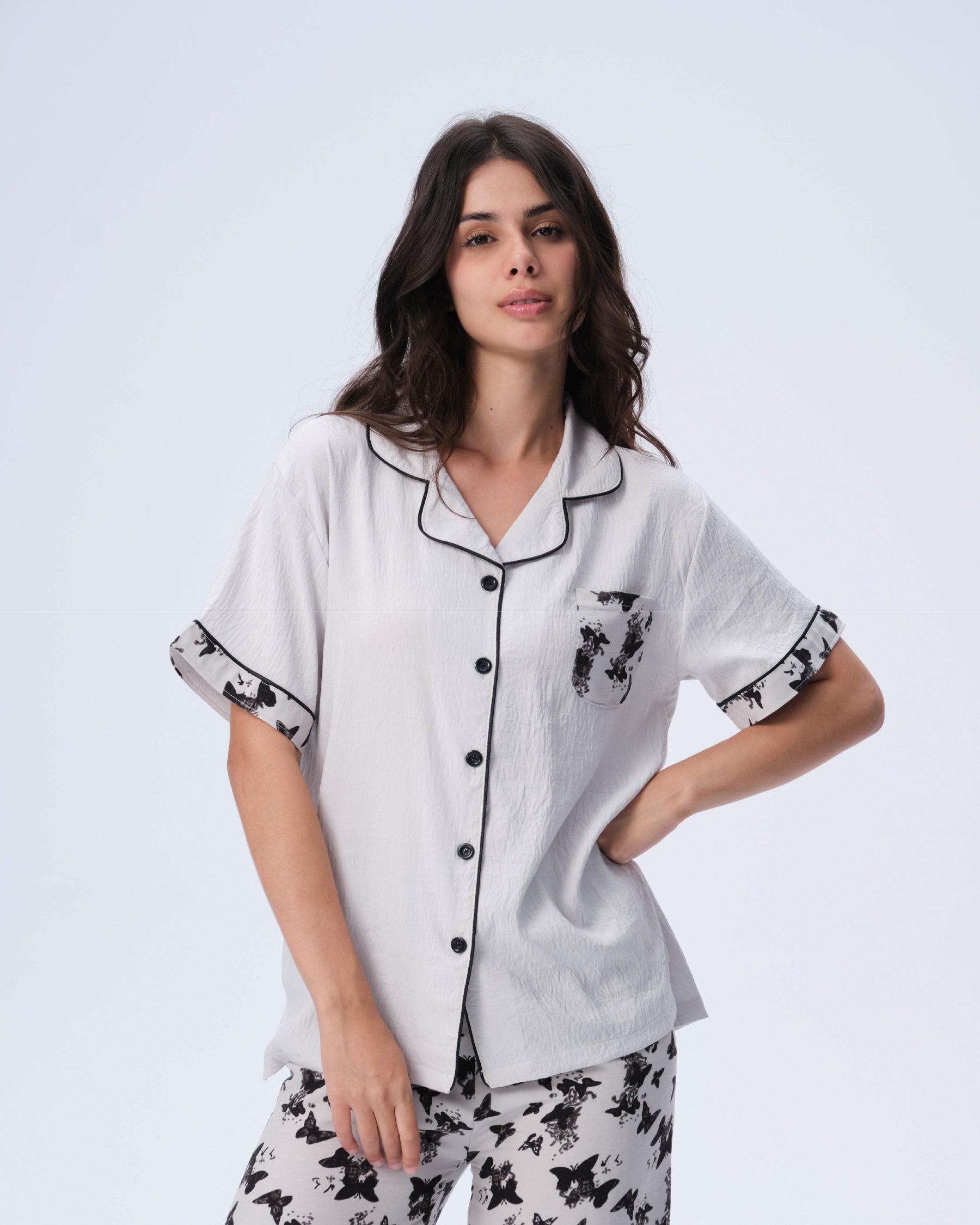 بيجامة نسائية - قطعتين (M-2XL)
