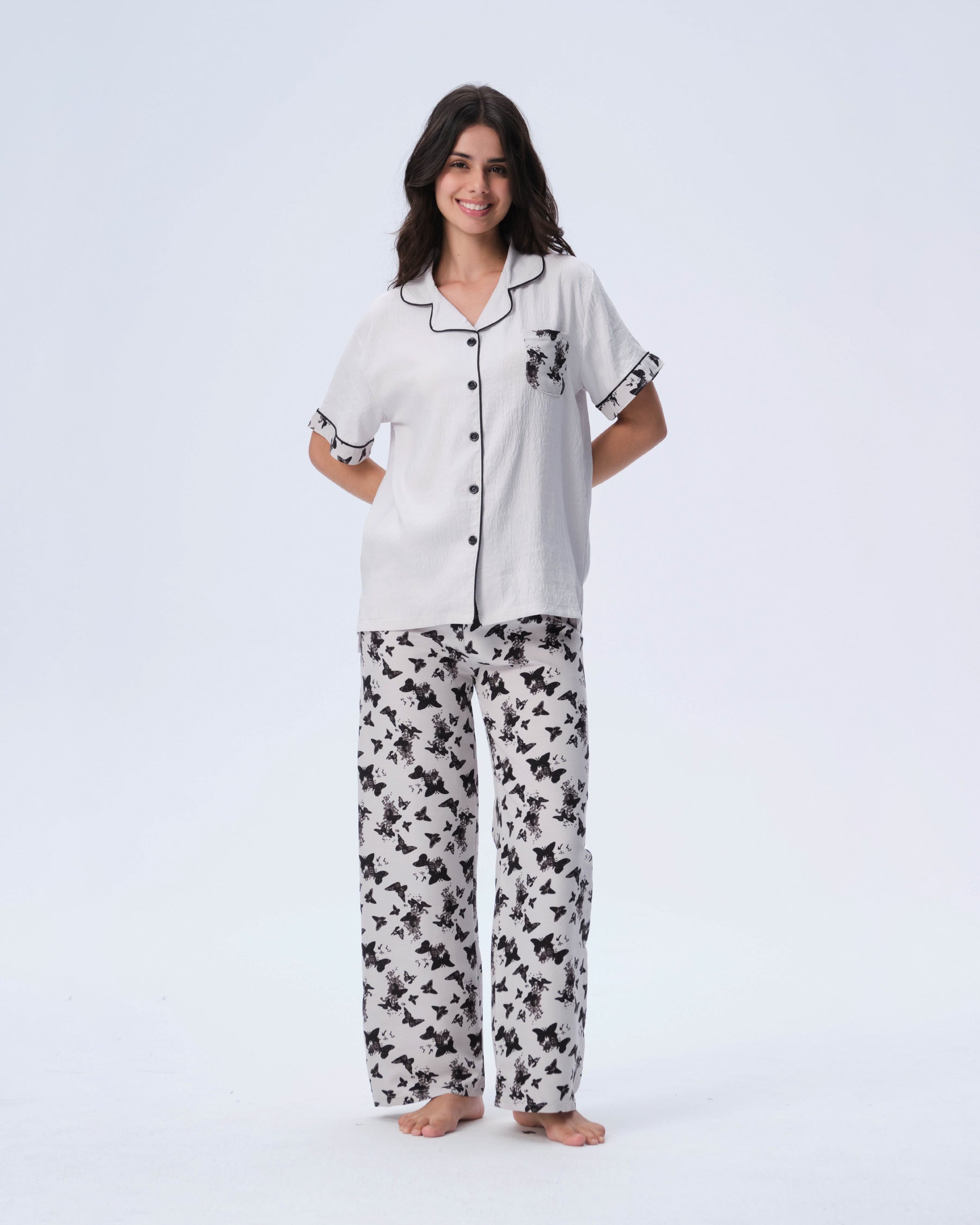 بيجامة نسائية - قطعتين (M-2XL)