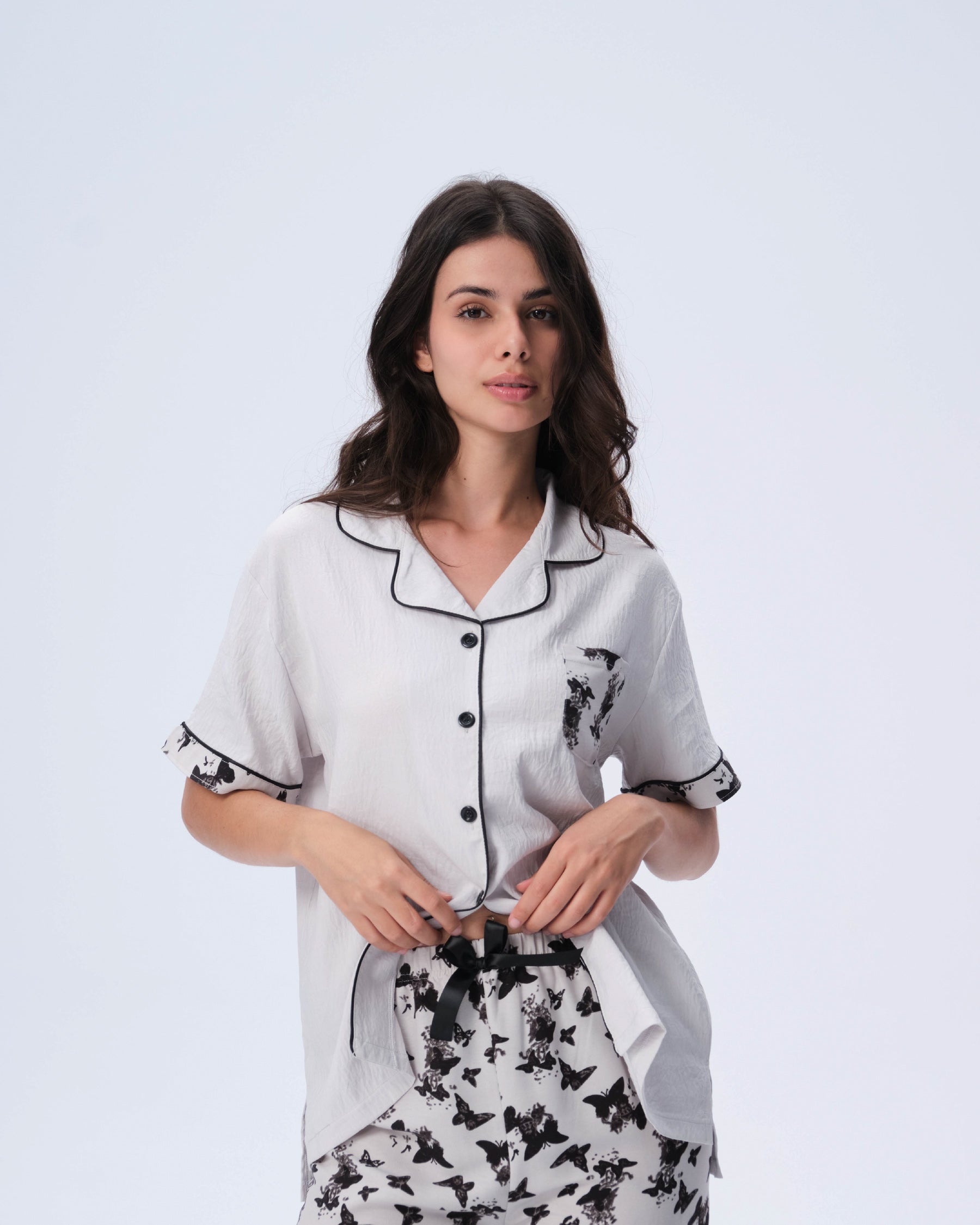 بيجامة نسائية - قطعتين (M-2XL)