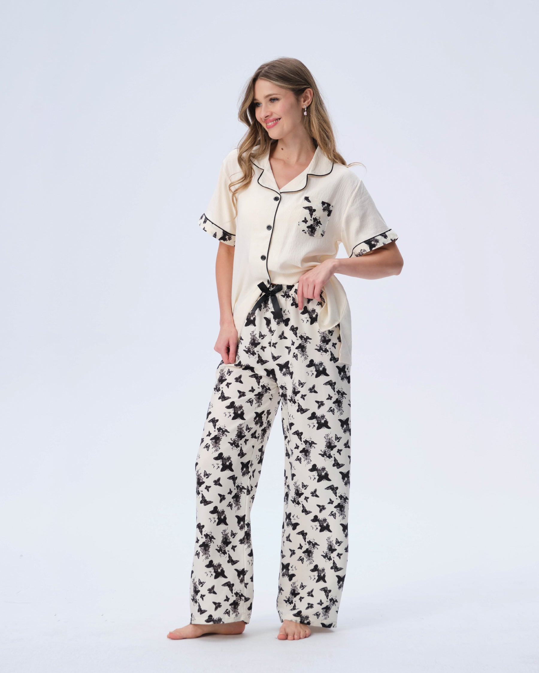 بيجامة نسائية - قطعتين (M-2XL)